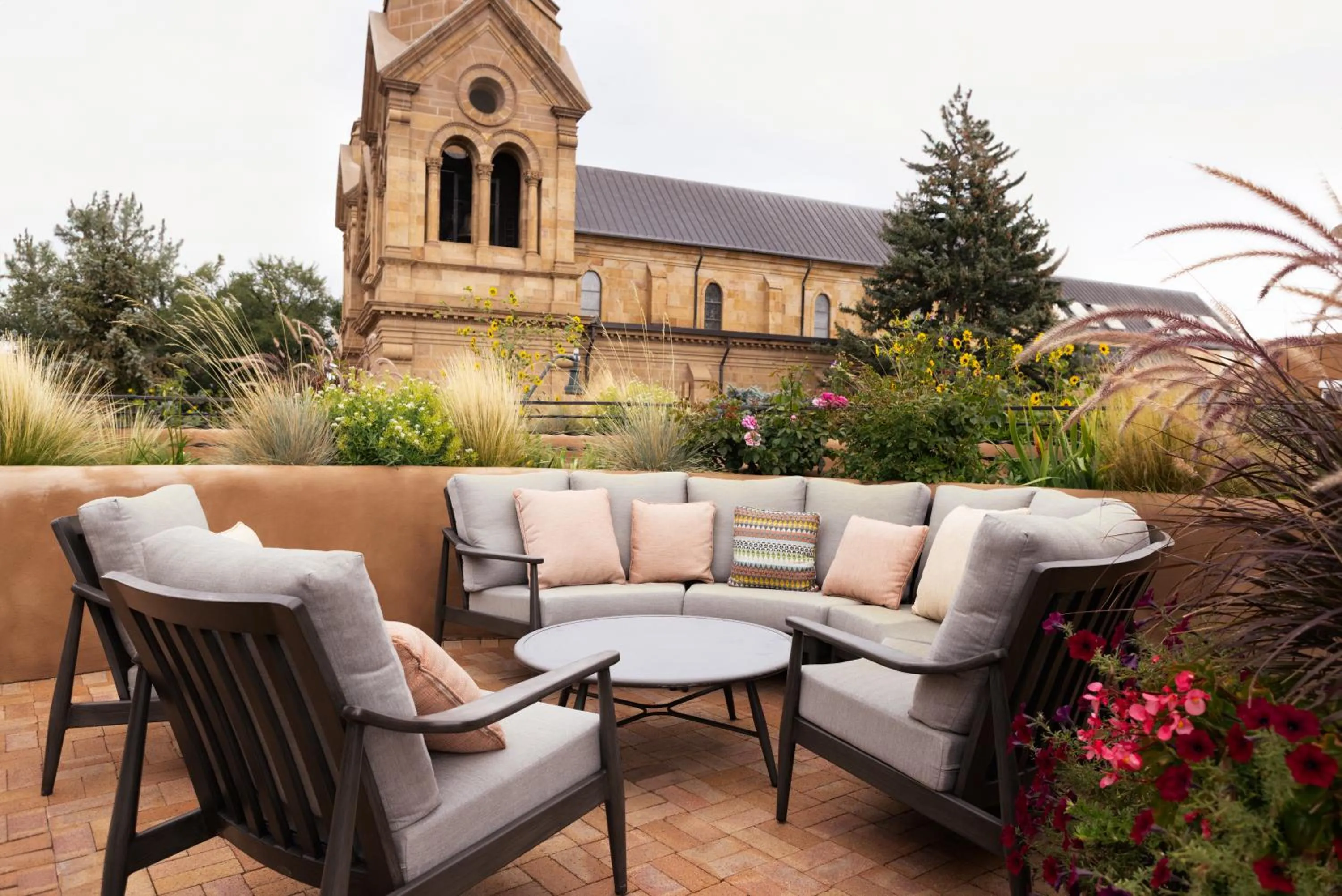 Patio in Piñon Court by La Fonda