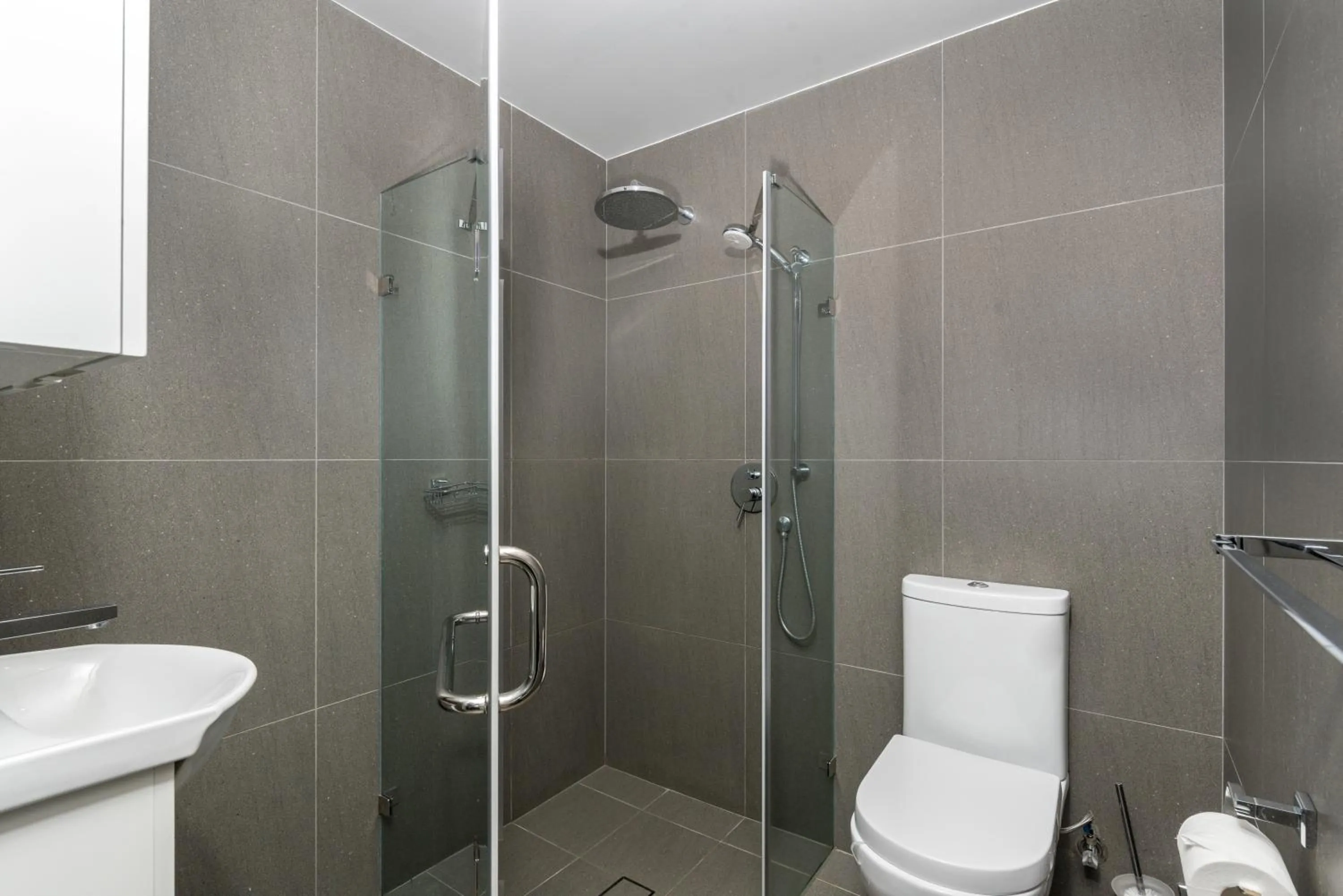 Bathroom in Studios on King