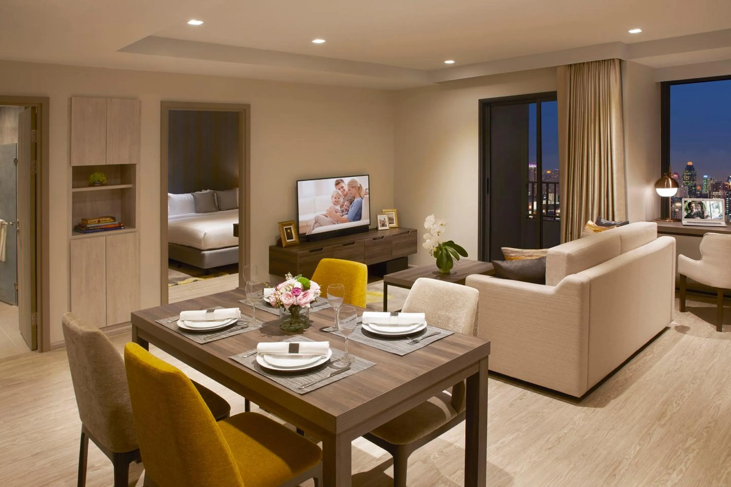 Living room in Somerset Rama 9 Bangkok