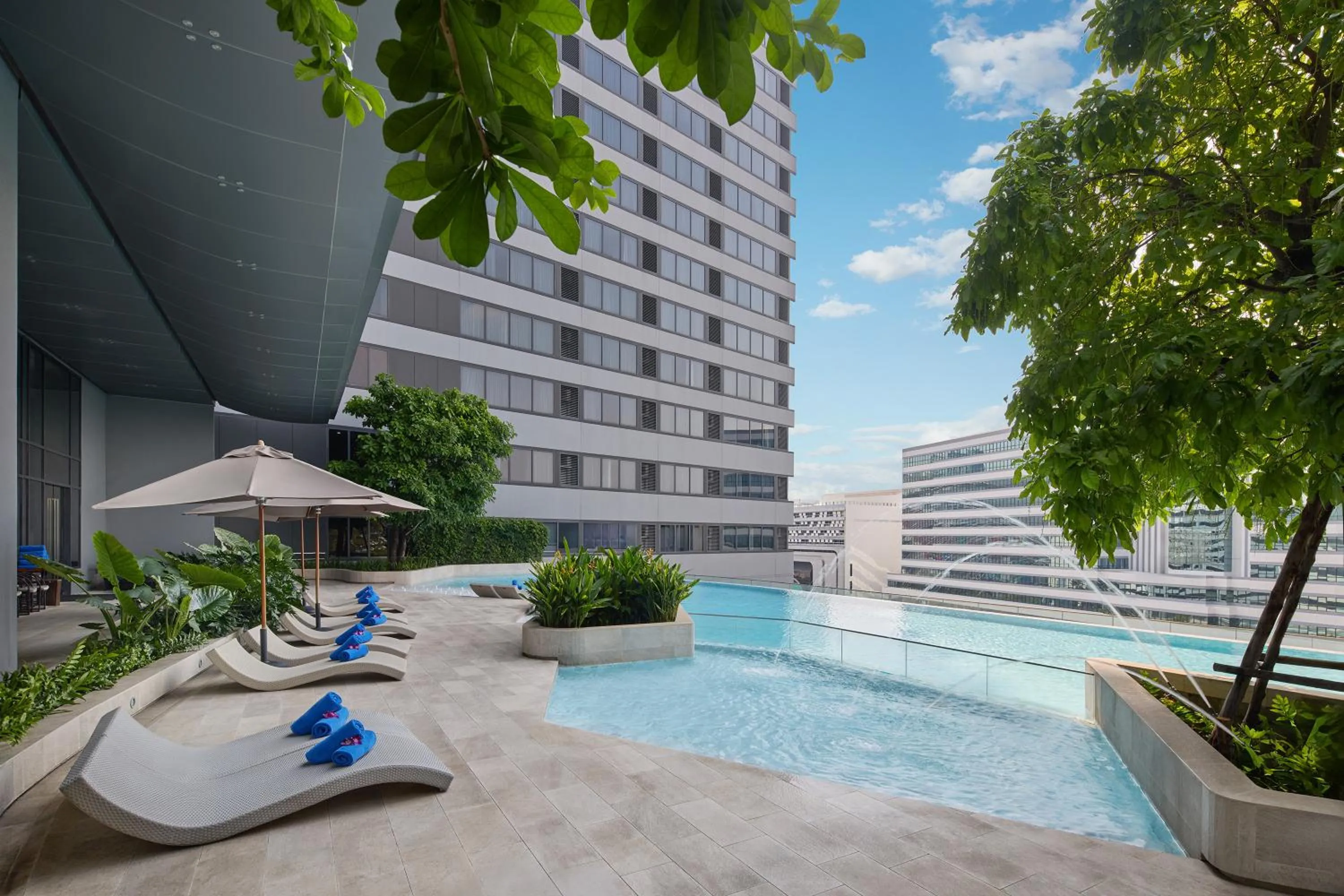 Swimming pool in Somerset Rama 9 Bangkok