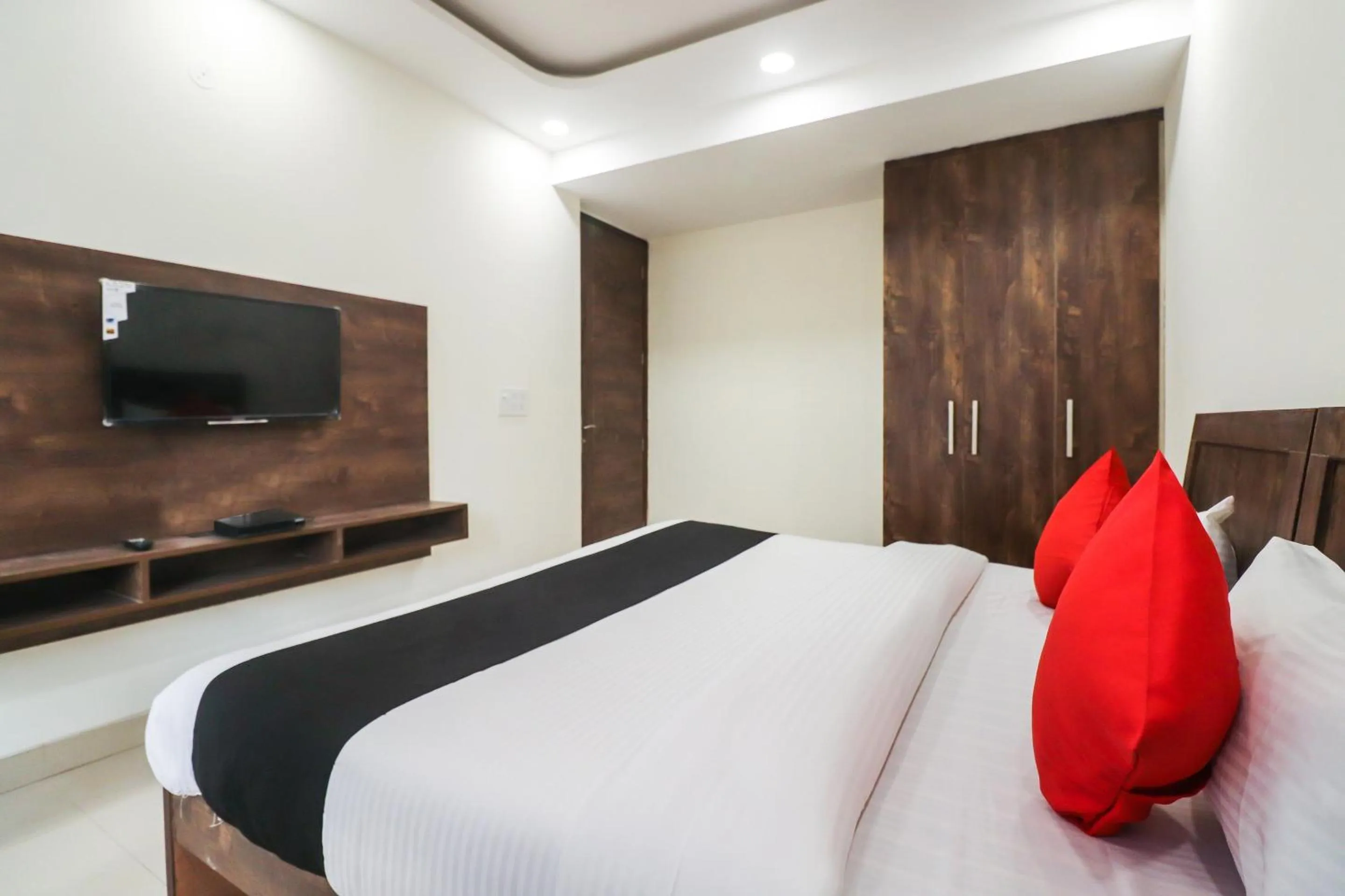 Bedroom, Bed in Collection O Green Leaf Residency