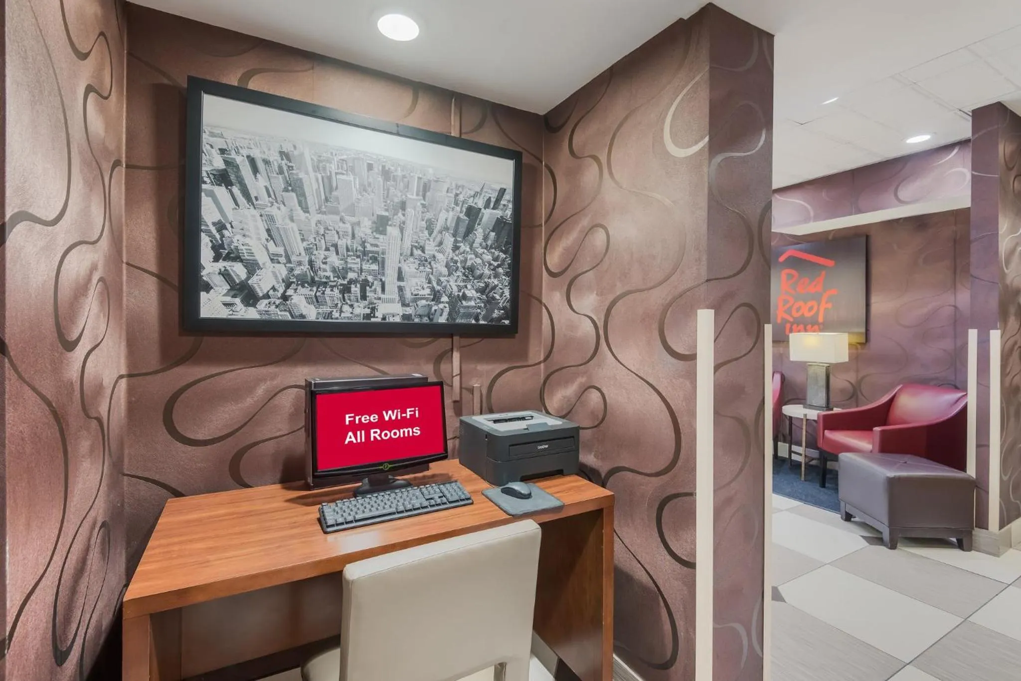 Business facilities, Bed in Red Roof Inn Fairfield