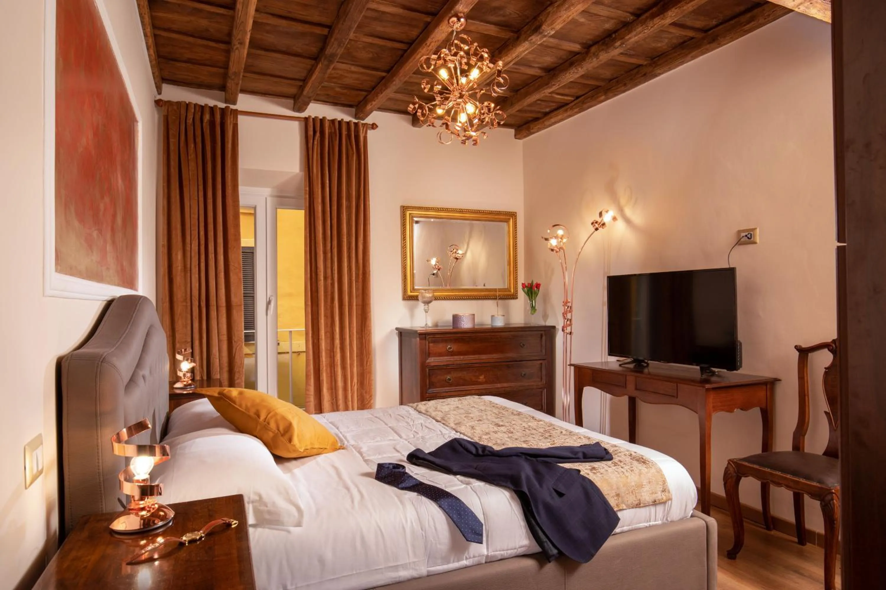 Communal lounge/ TV room, Bed in Residenza Nobile Laurina