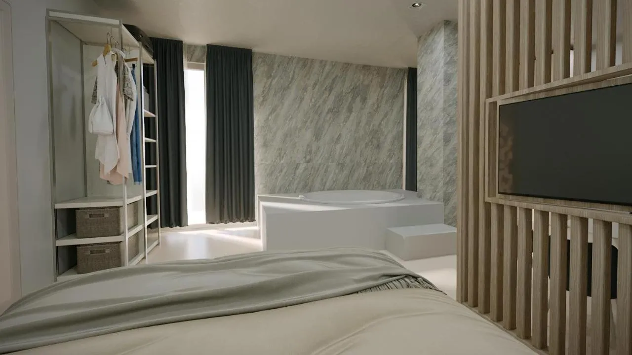 Bed in Gabbiano Suites