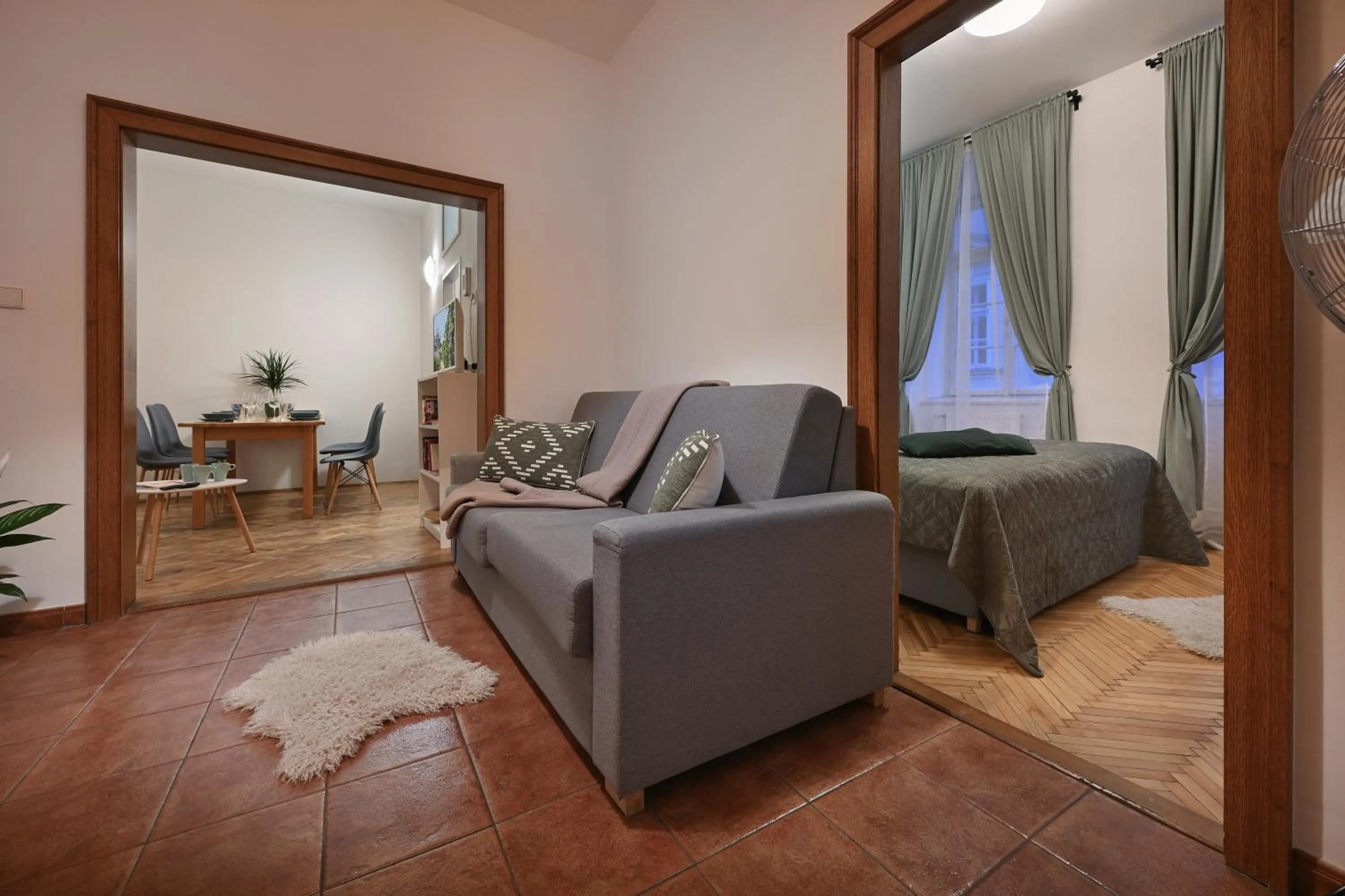 Seating area in White Swan Boutique Apartments