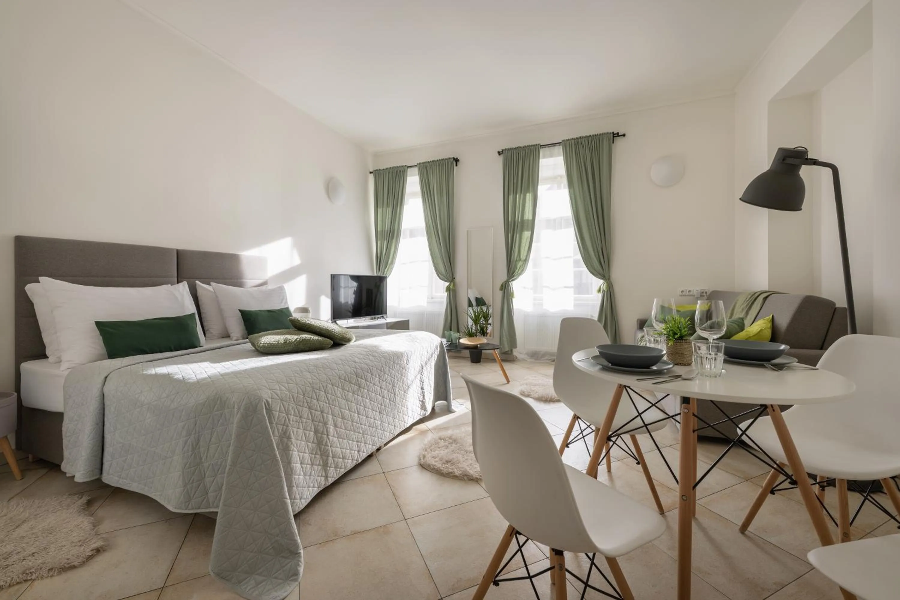 Bed in White Swan Boutique Apartments