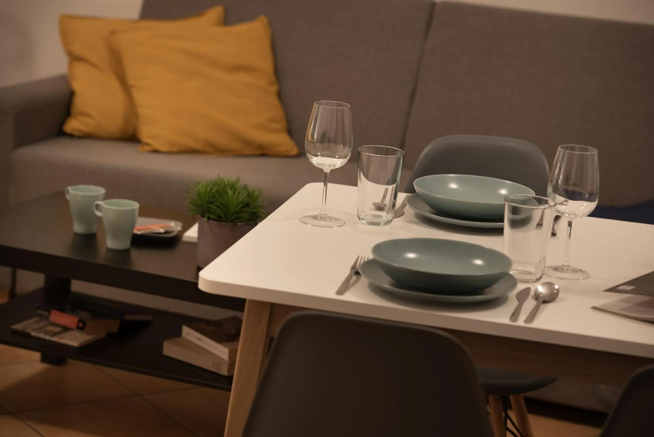 Seating area in White Swan Boutique Apartments