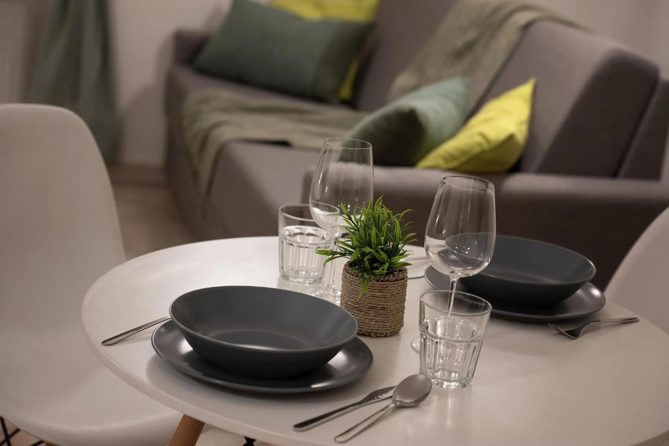 Seating area in White Swan Boutique Apartments