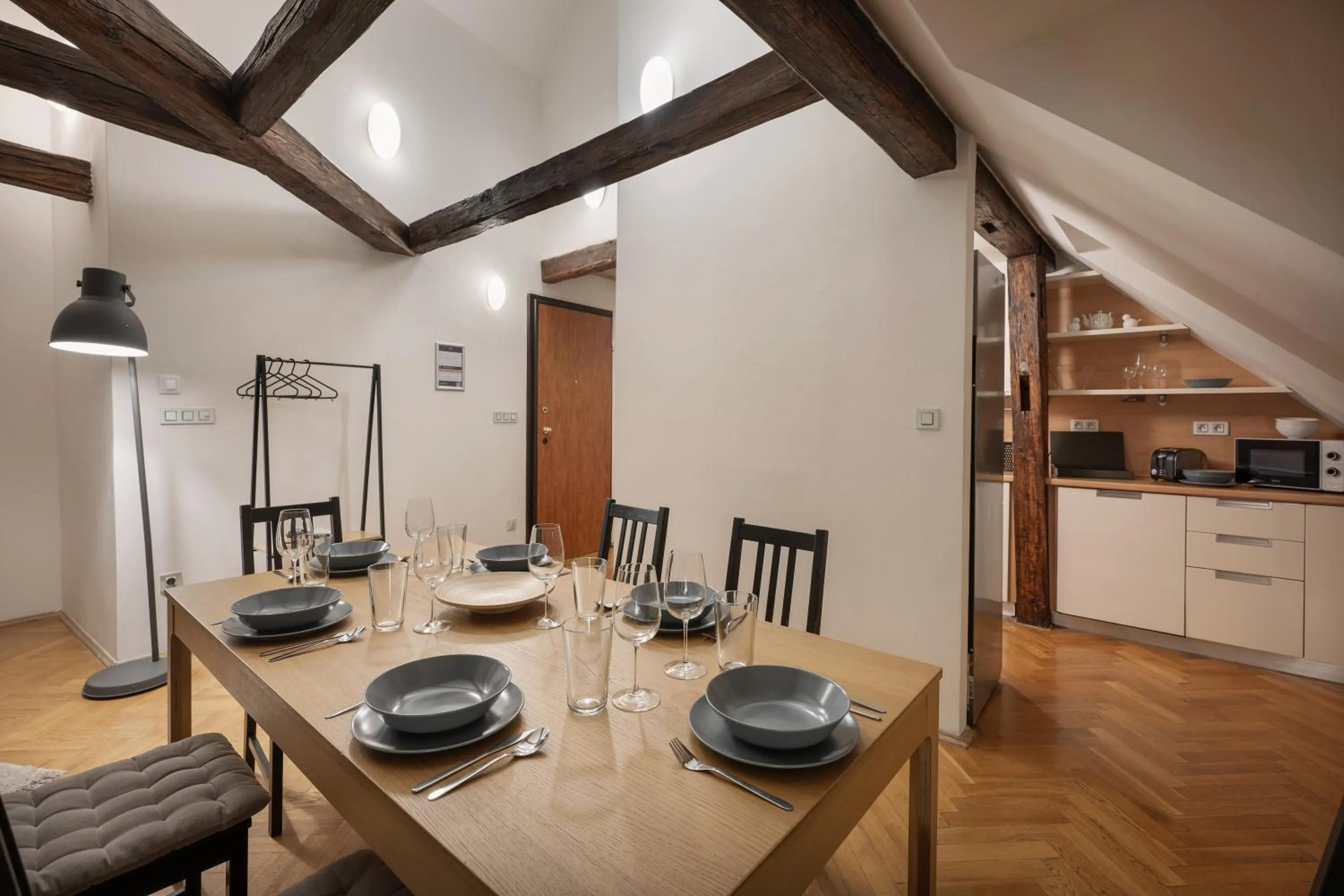 Kitchen or kitchenette in White Swan Boutique Apartments