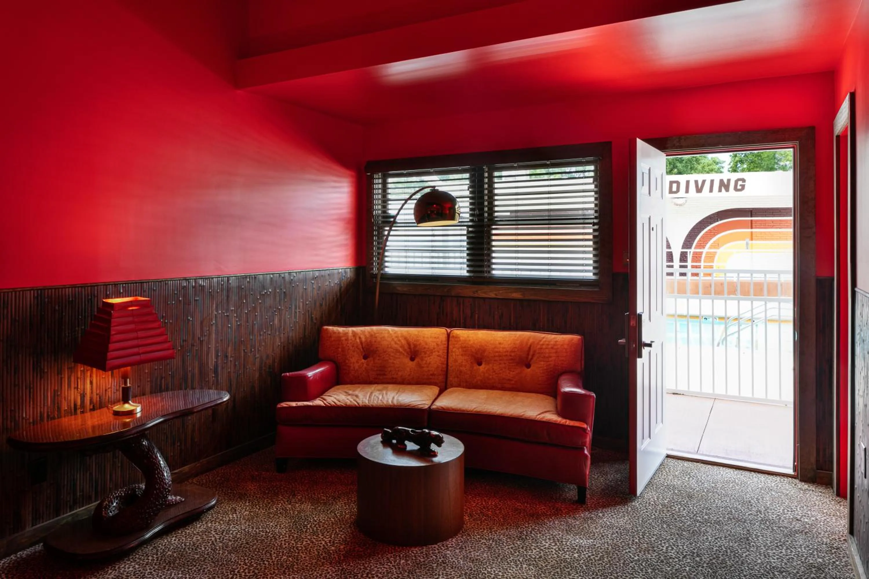 Seating area in The Dive Motel and Swim Club