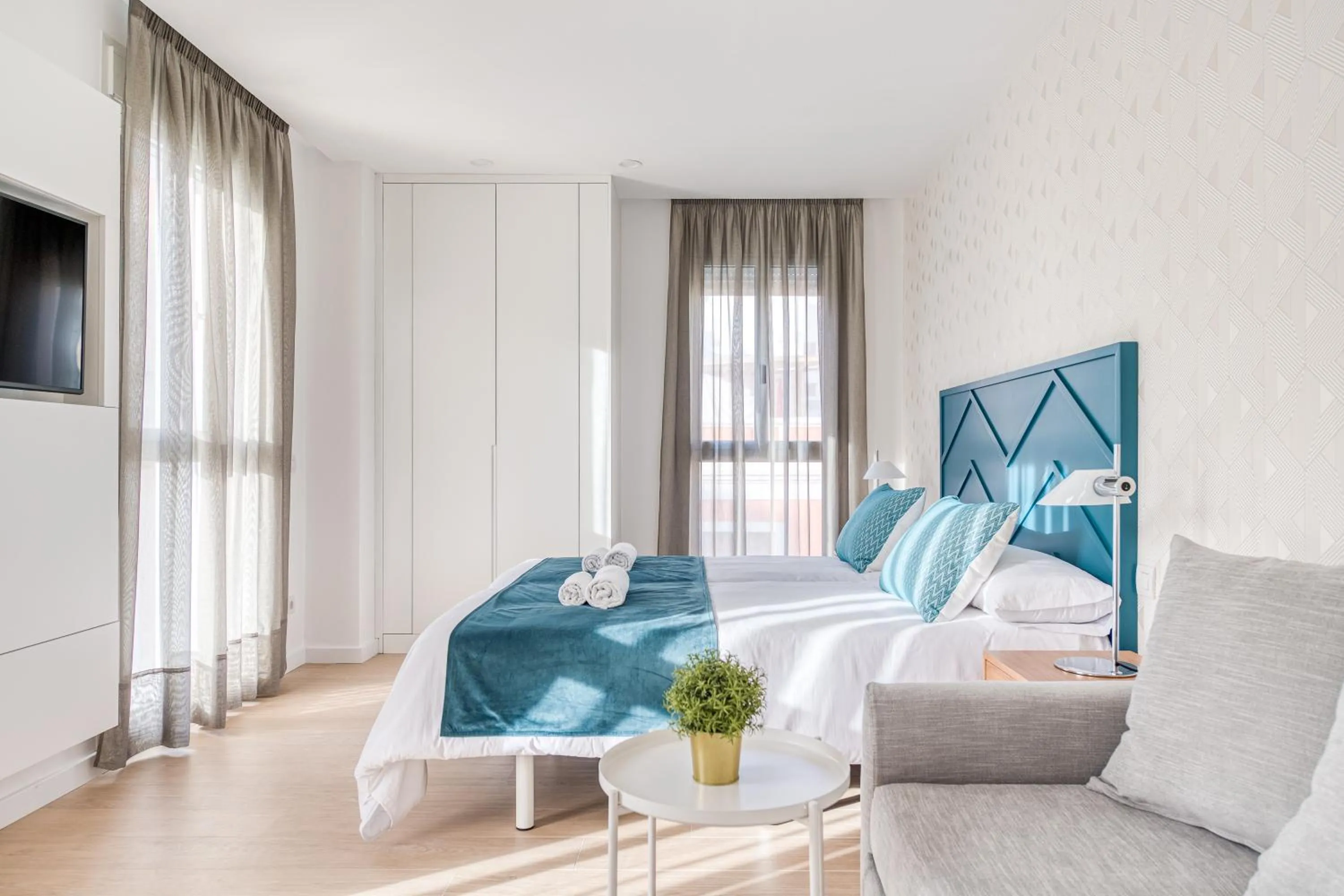 Bed in Beach Hotel Alfredo