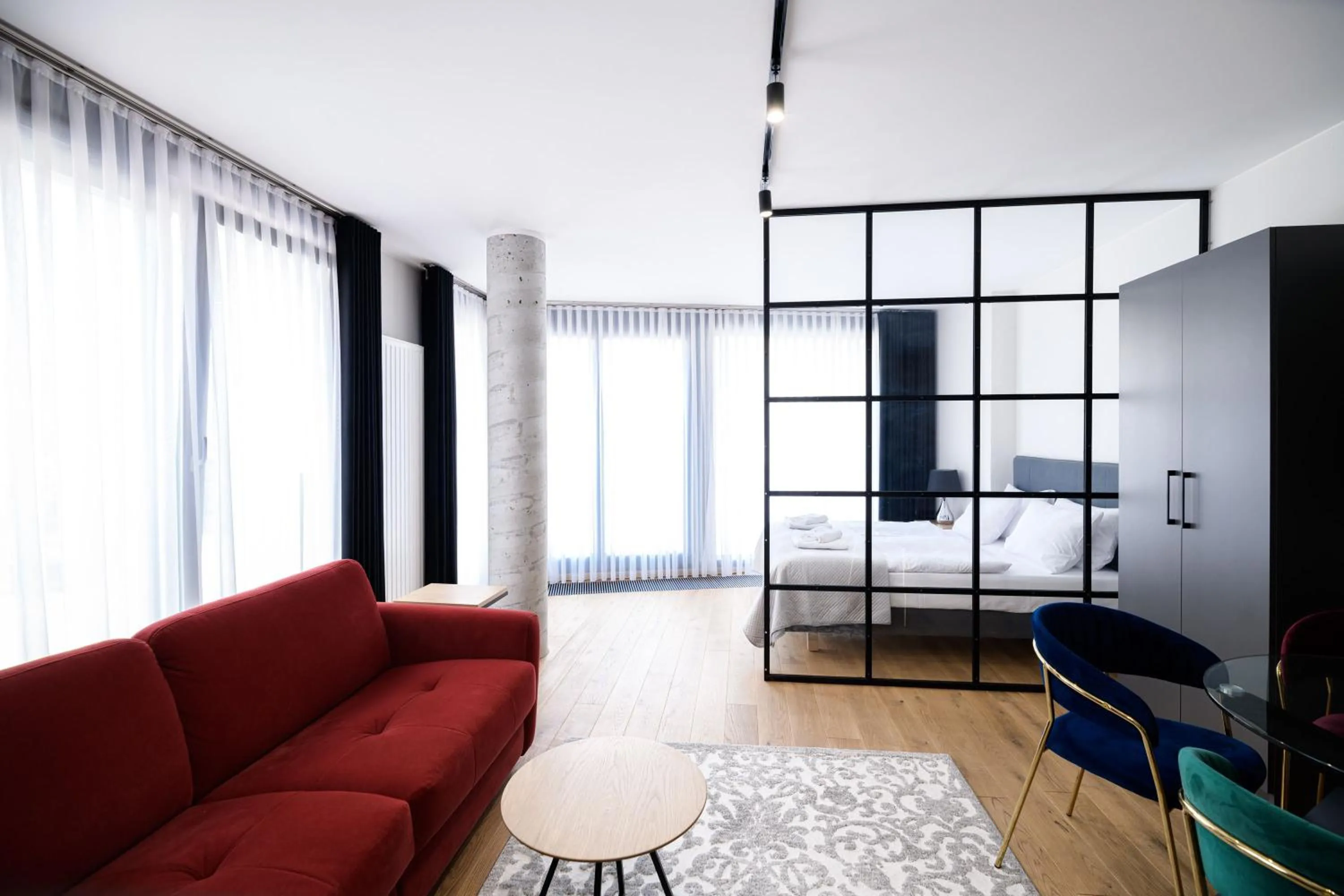 Living room, Bed in Aparthotel Inspire Miodova Residence