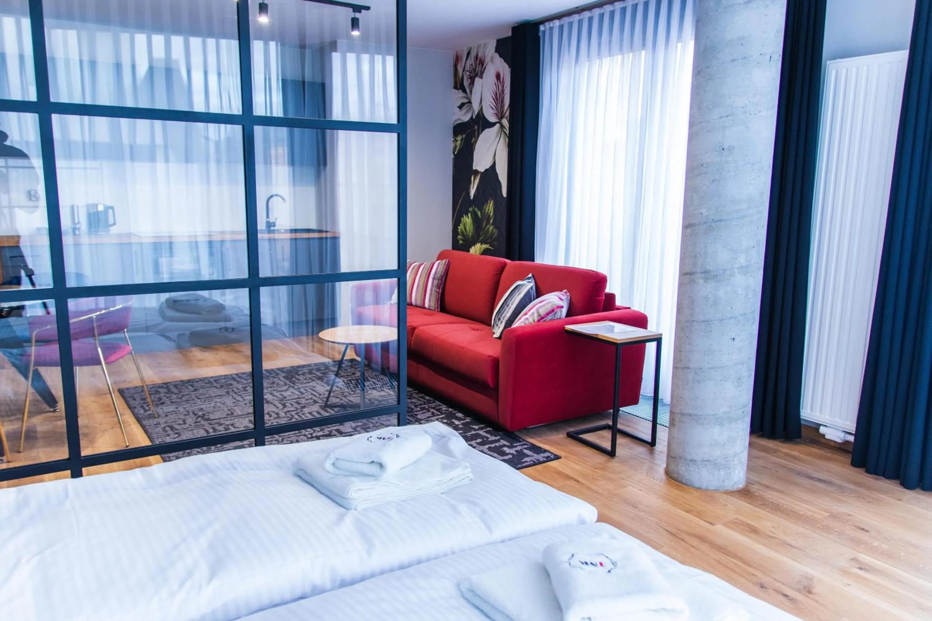 Living room, Bed in Aparthotel Inspire Miodova Residence