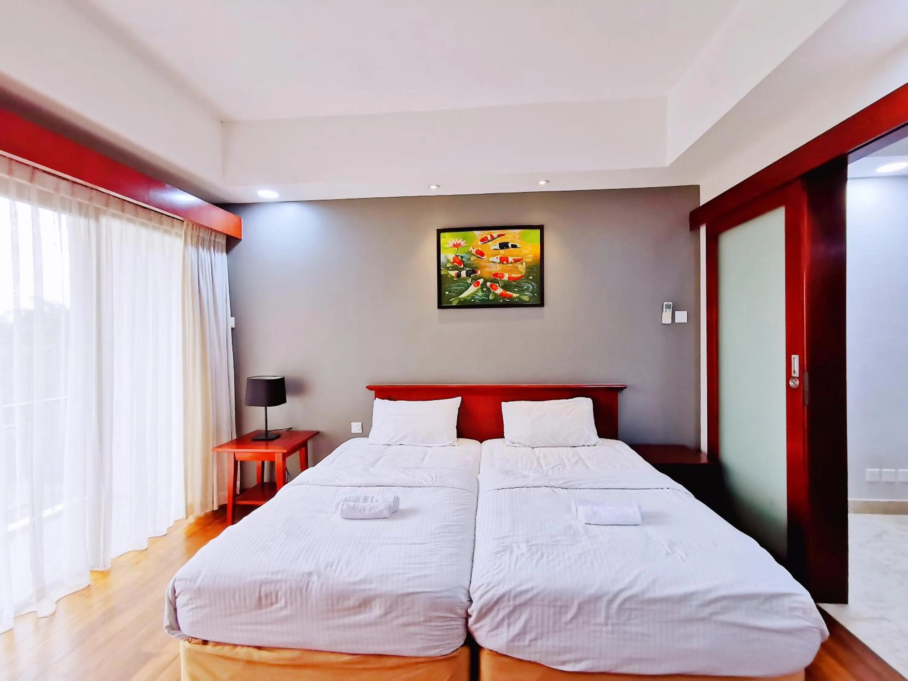 Bed in 【Amazing】Pool View 2BR Suite @ Pulai Springs Resort