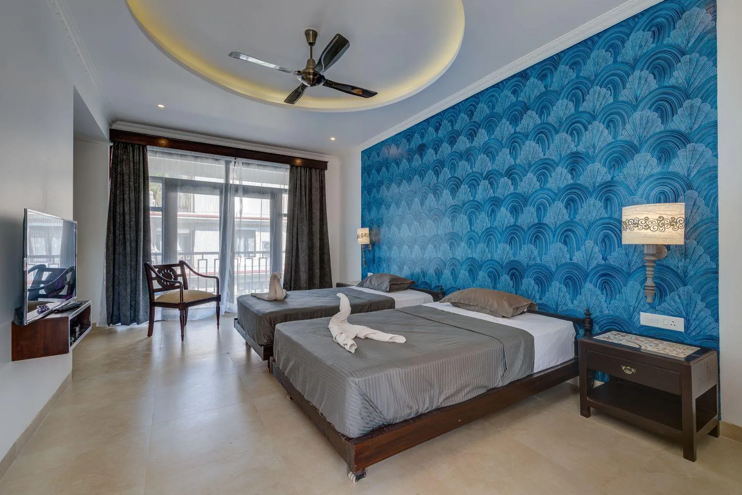 Photo of the whole room, Bed in Private Villa Calangute Resort -10BHK