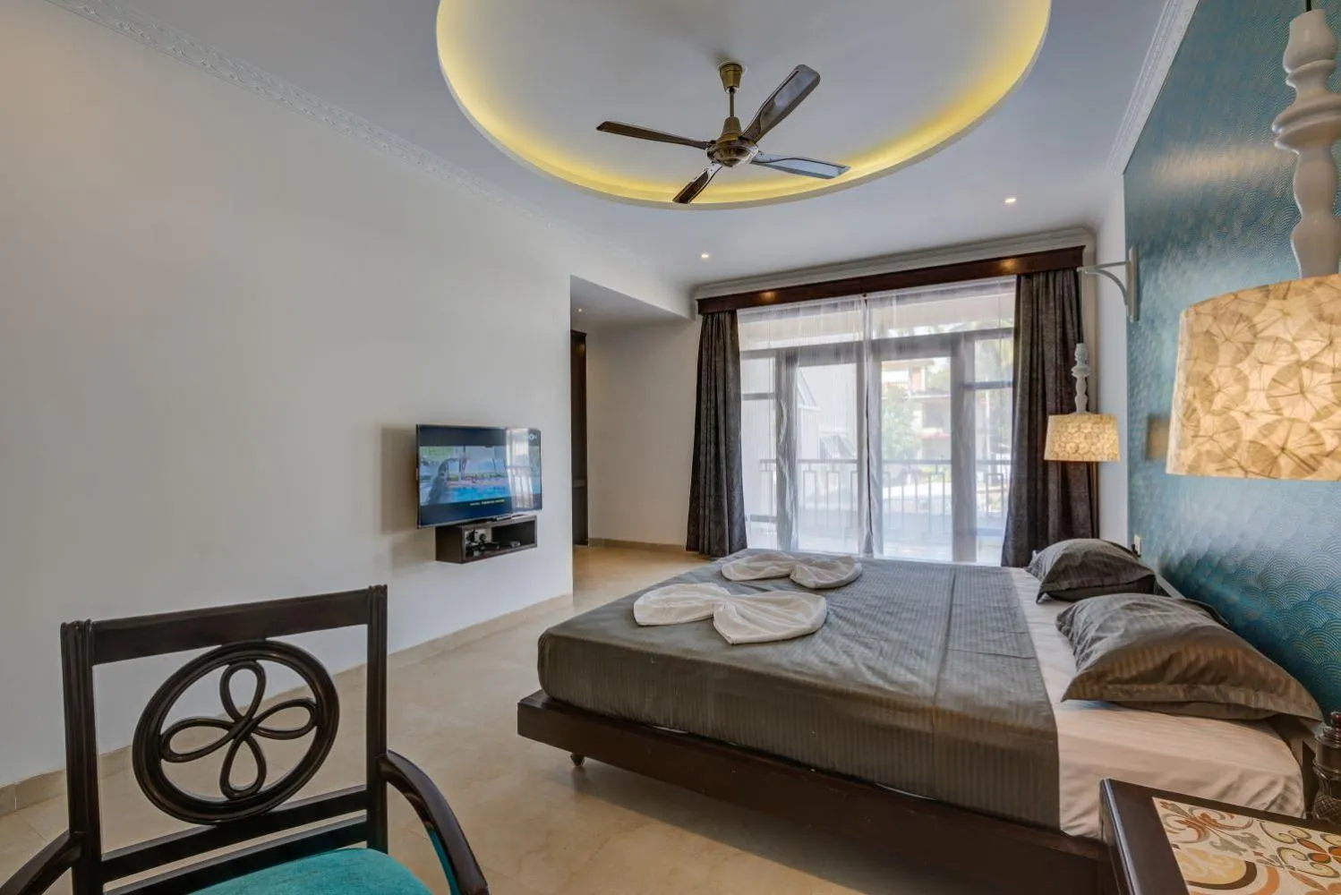 TV and multimedia, Bed in Private Villa Calangute Resort -10BHK