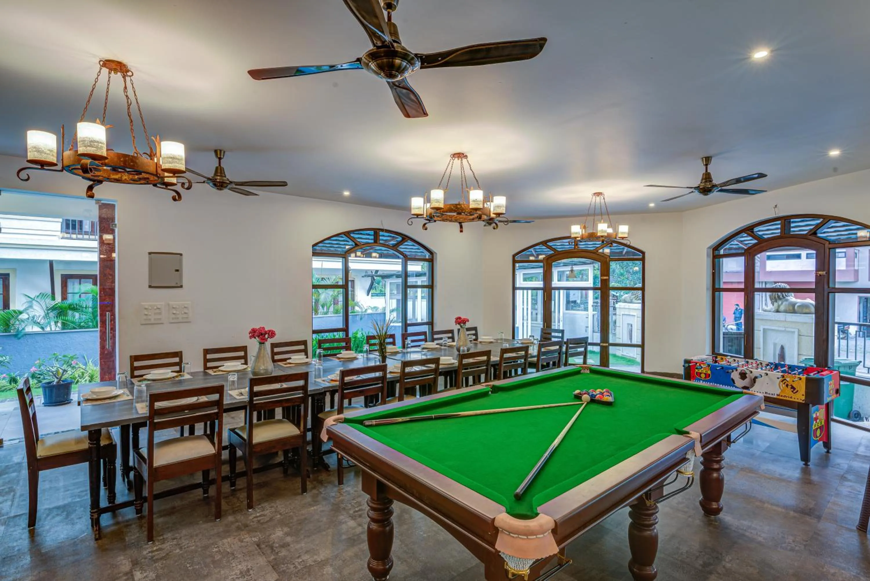 Game Room in Private Villa Calangute Resort -10BHK