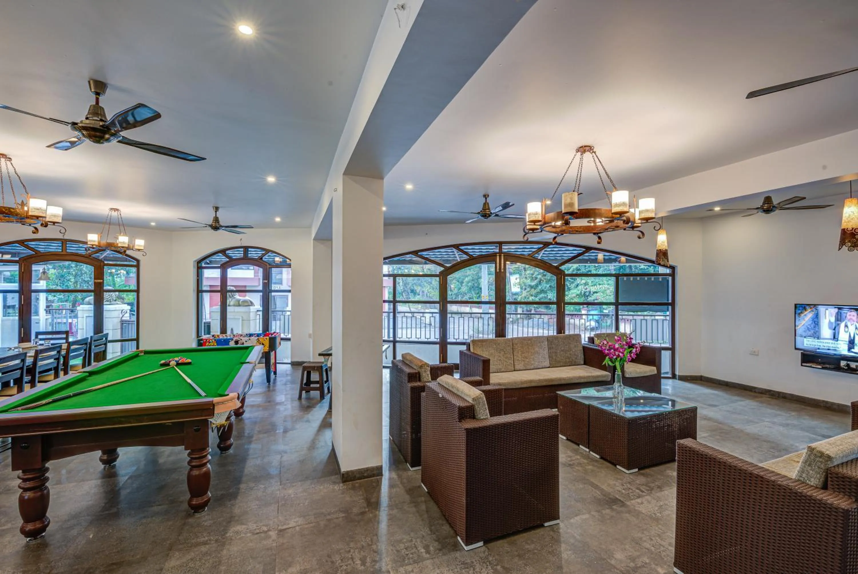 Seating area in Private Villa Calangute Resort -10BHK