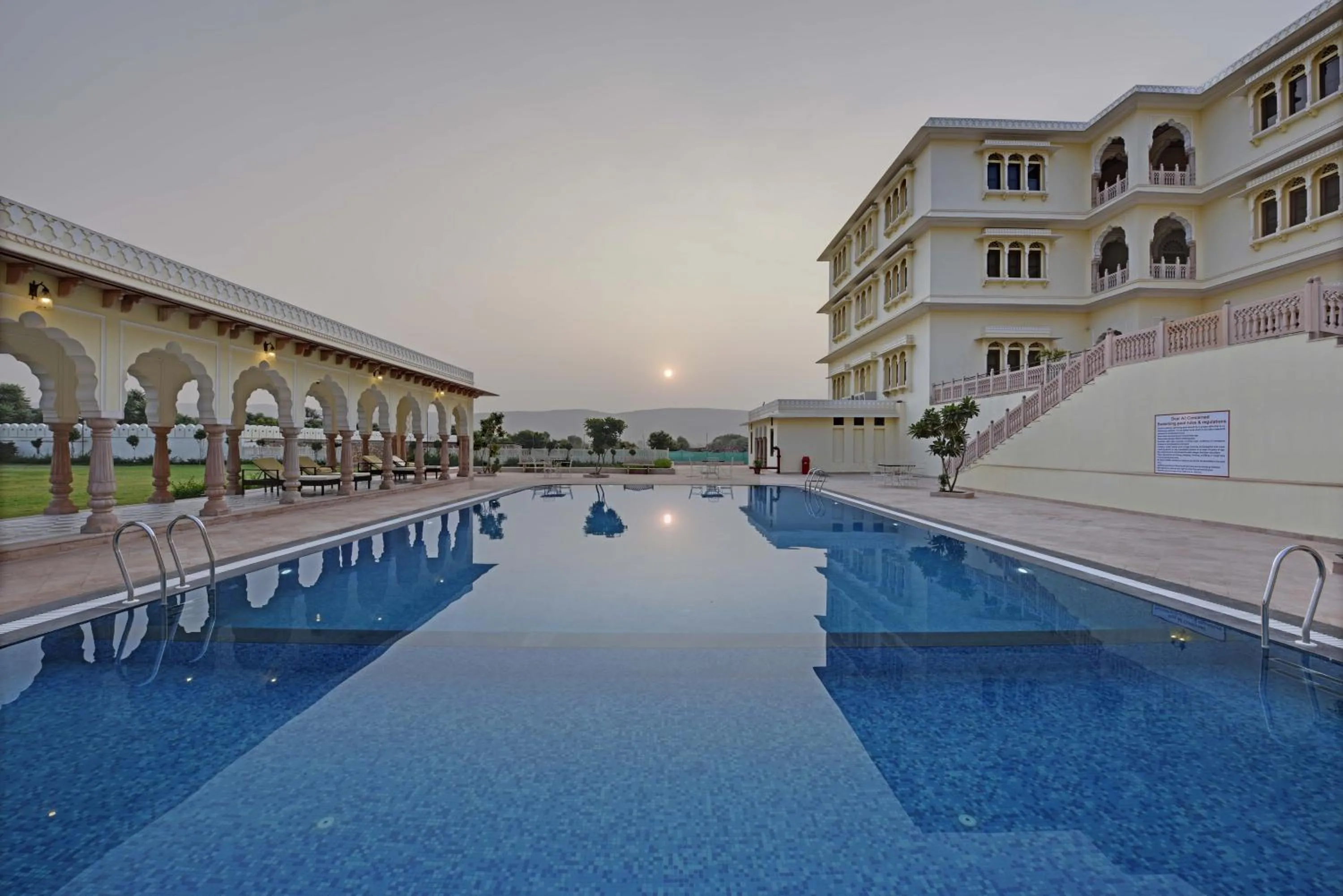 Swimming pool in The Jai Bagh Palace