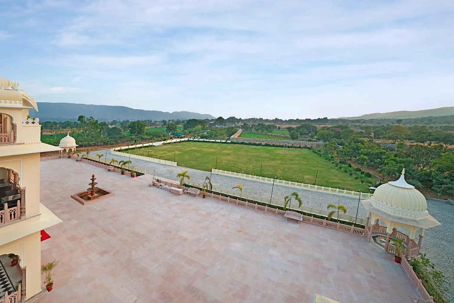 On site in The Jai Bagh Palace