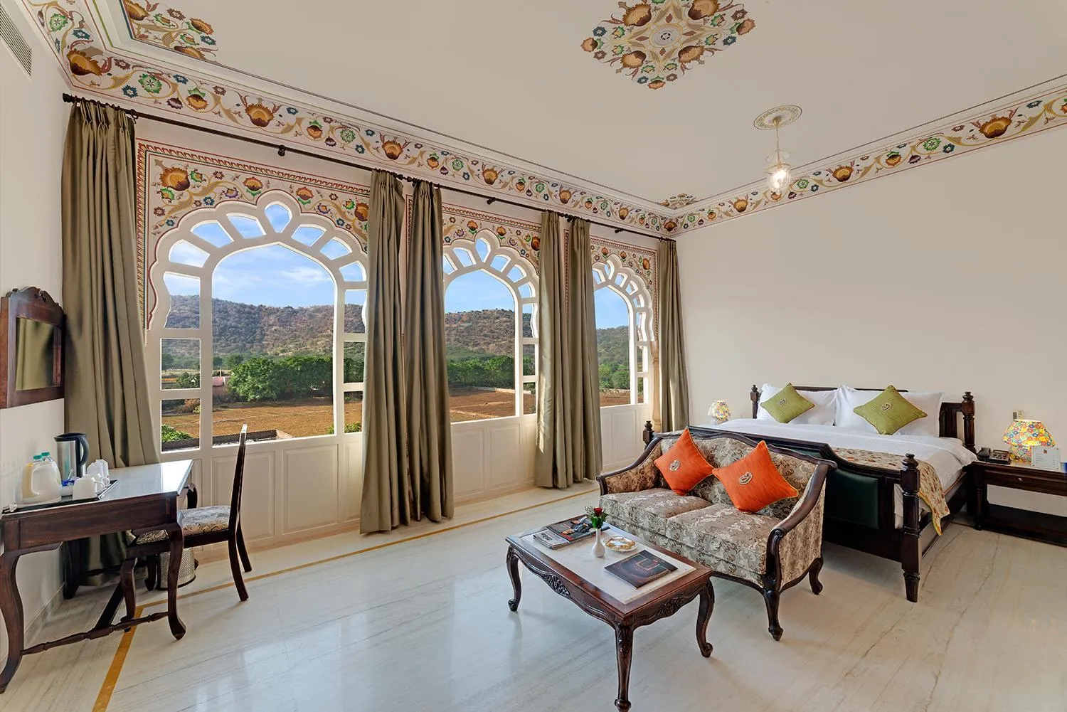 Living room in The Jai Bagh Palace