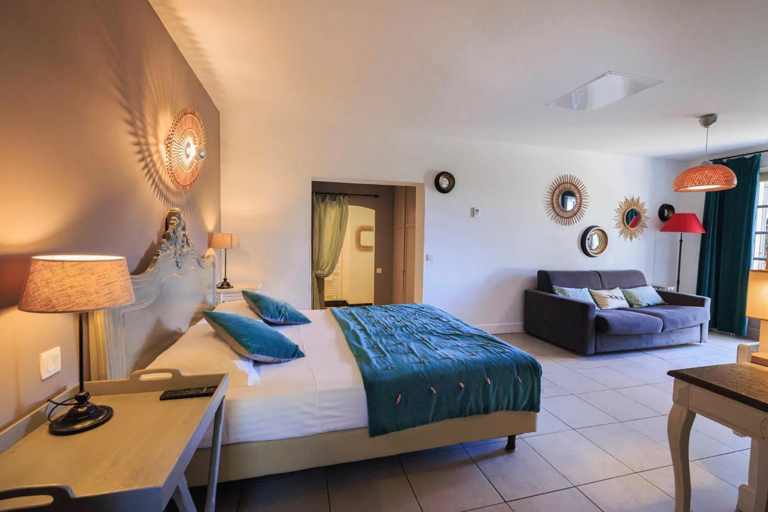 Bed in Hôtel du Clos