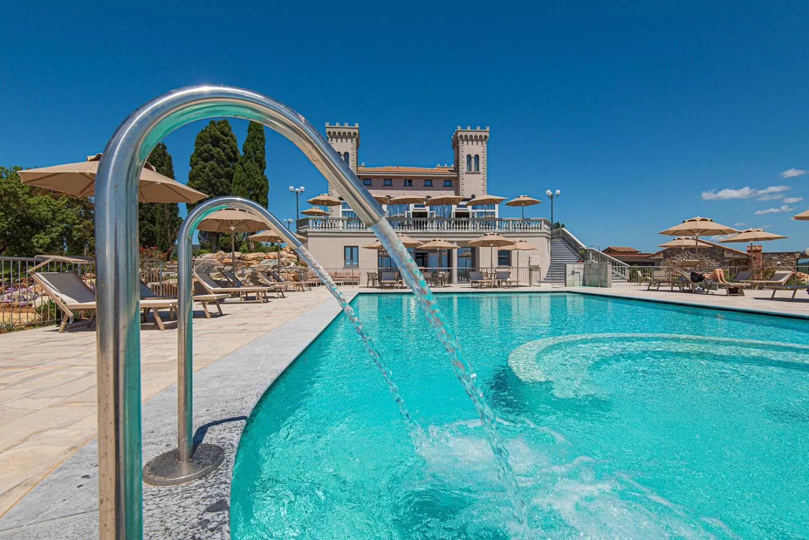 Swimming pool in Castello Bonaria Wine & Spa Resort