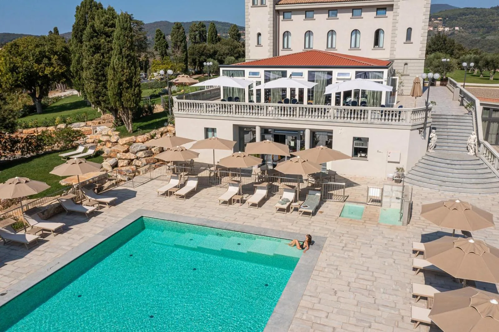 Swimming pool in Castello Bonaria Wine & Spa Resort