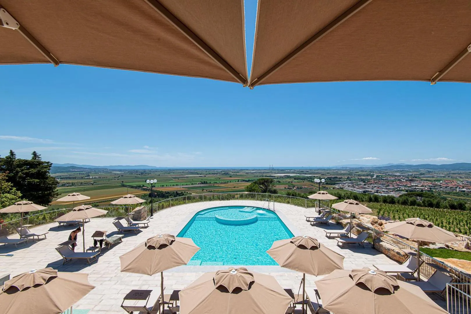 Swimming pool in Castello Bonaria Wine & Spa Resort