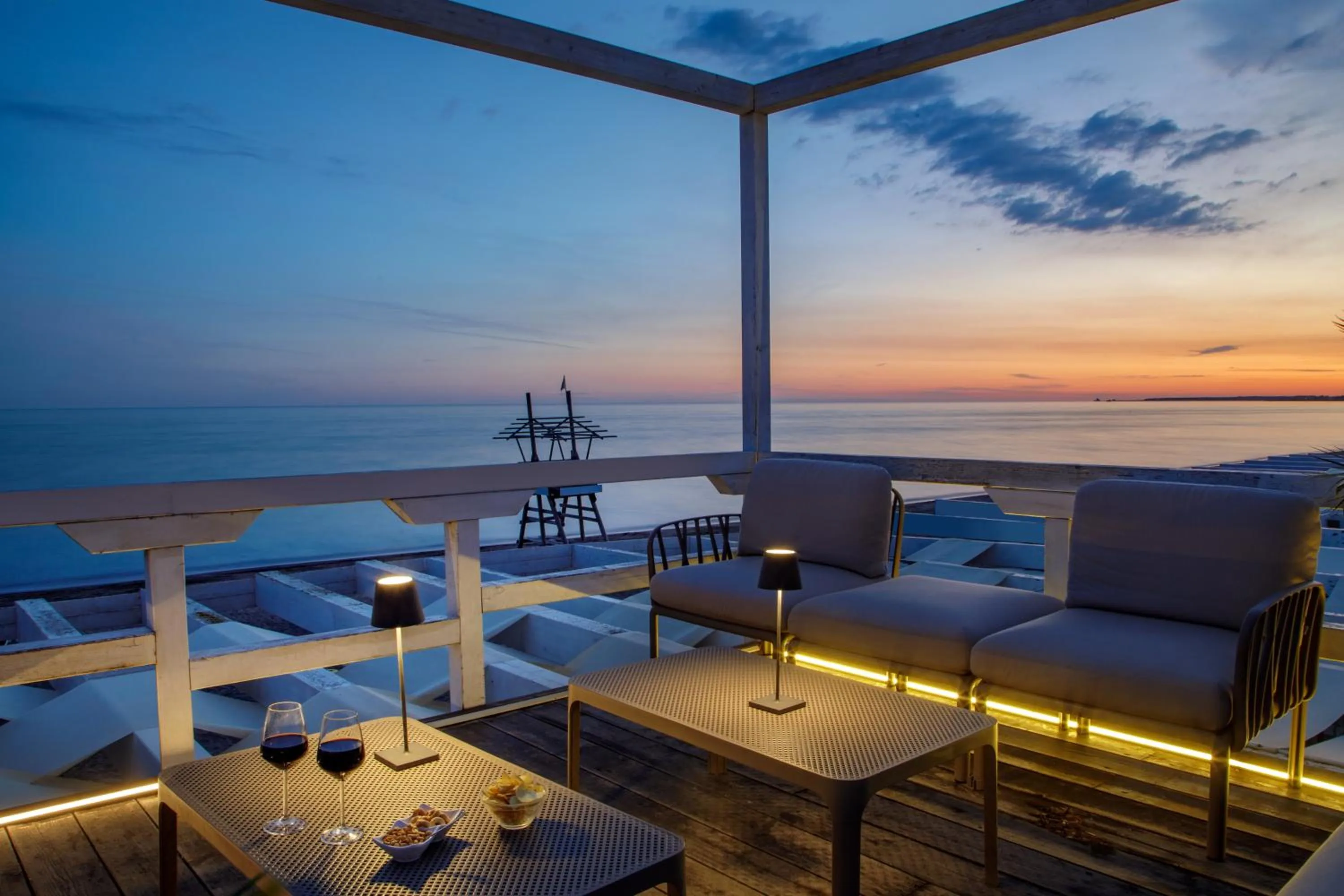 Patio in Hotel Tirreno