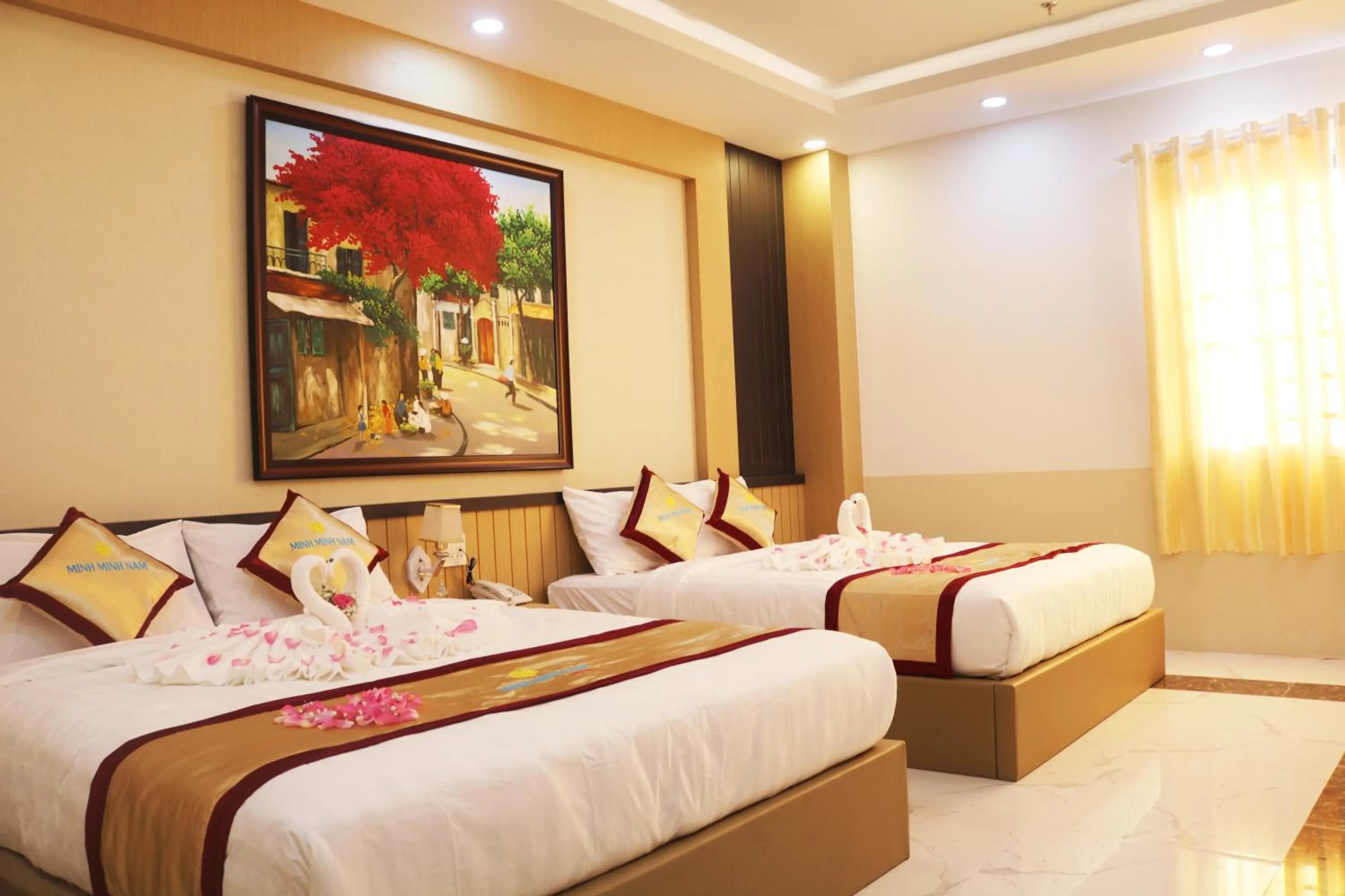 Bed in Minh Minh Nam Hotel