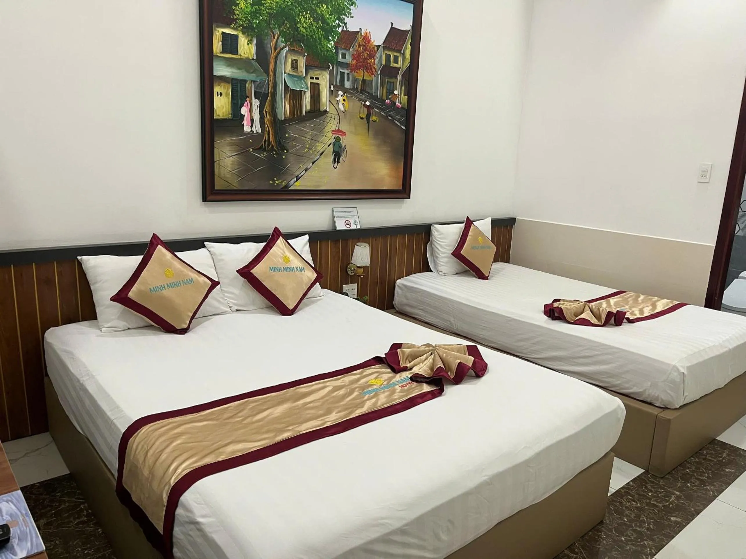 Bed in Minh Minh Nam Hotel