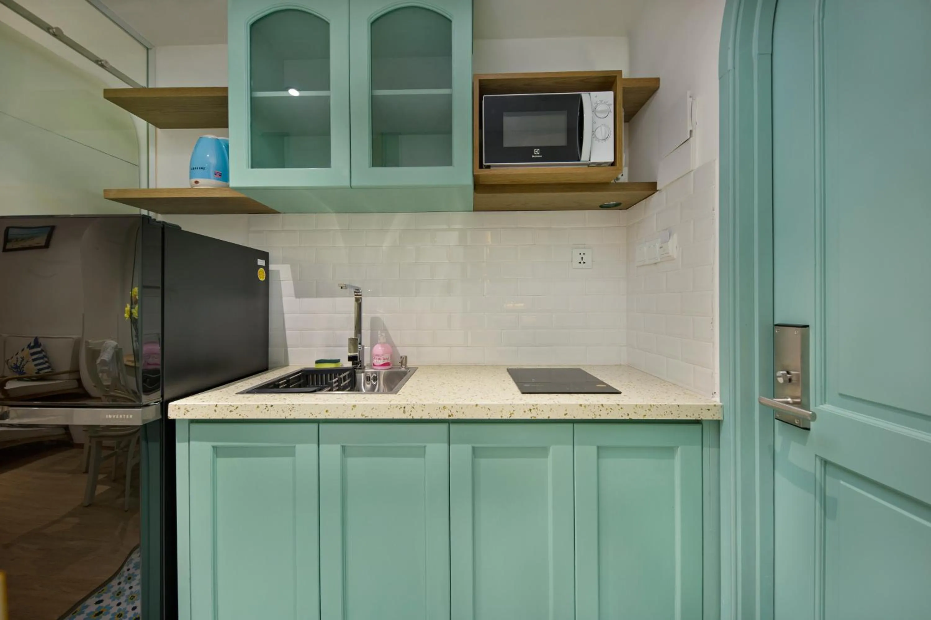 Kitchen or kitchenette in Adaline Hotel & Apartment