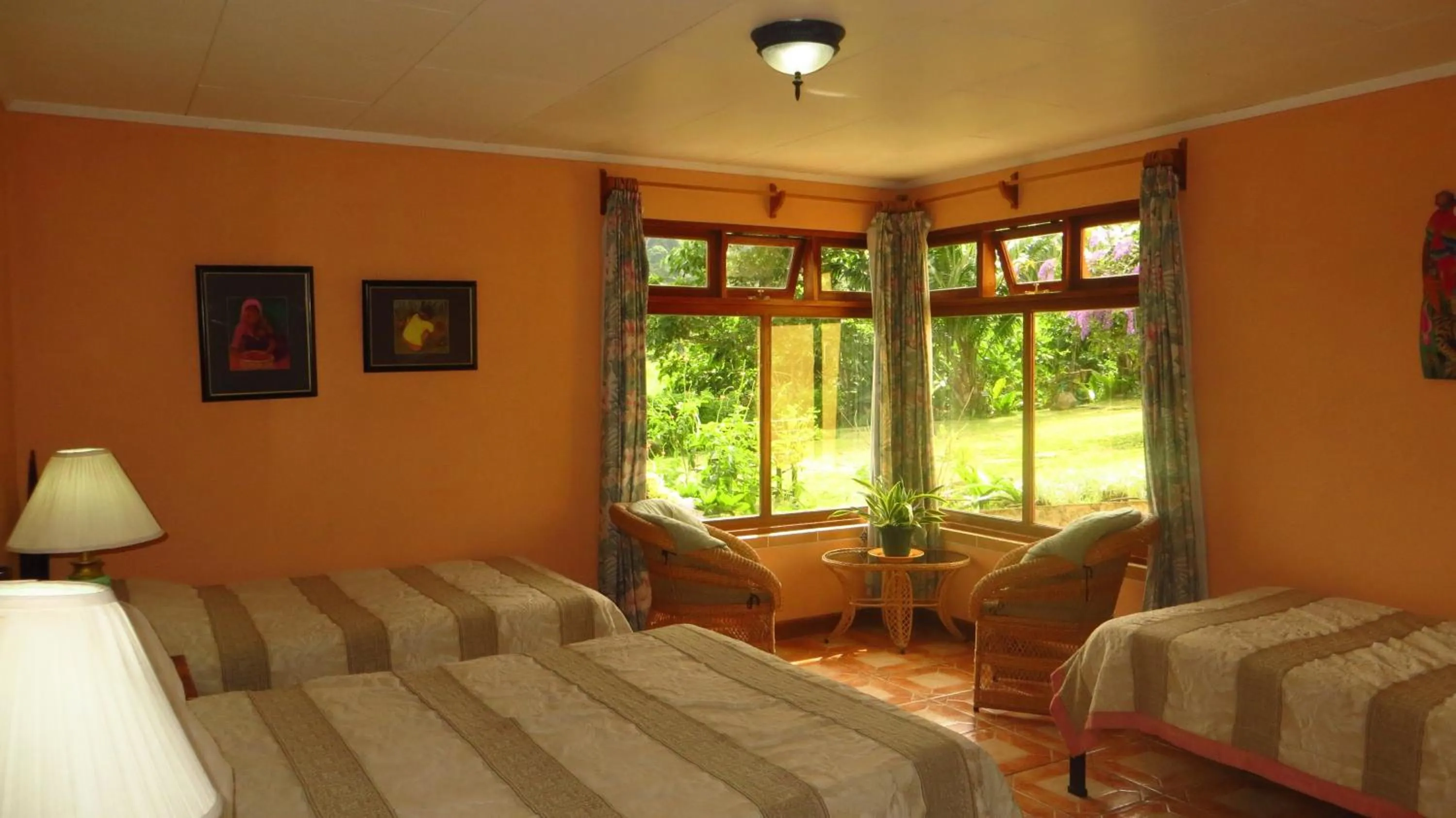 Bed in Guayabo Lodge