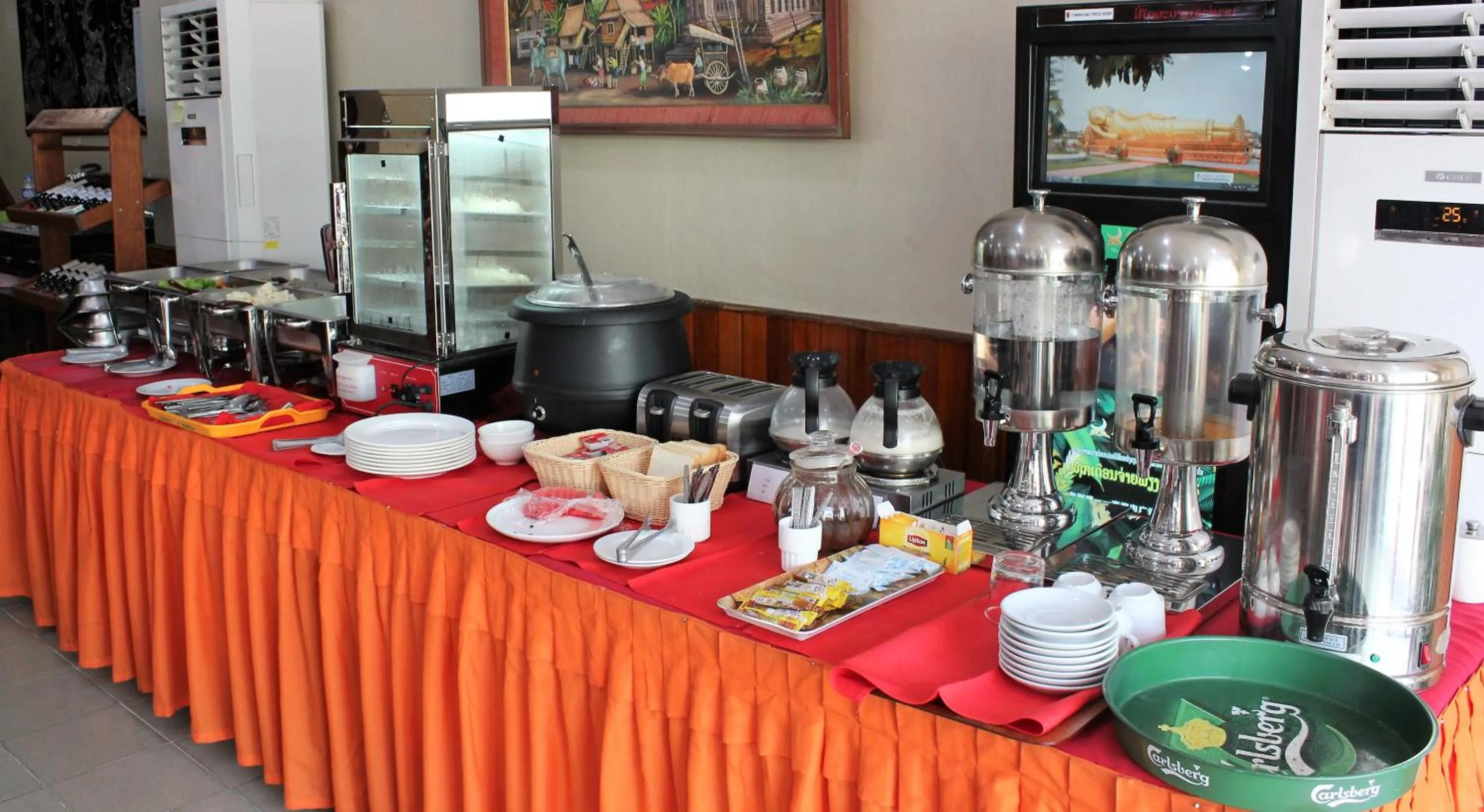 Buffet breakfast in Mekong Hotel