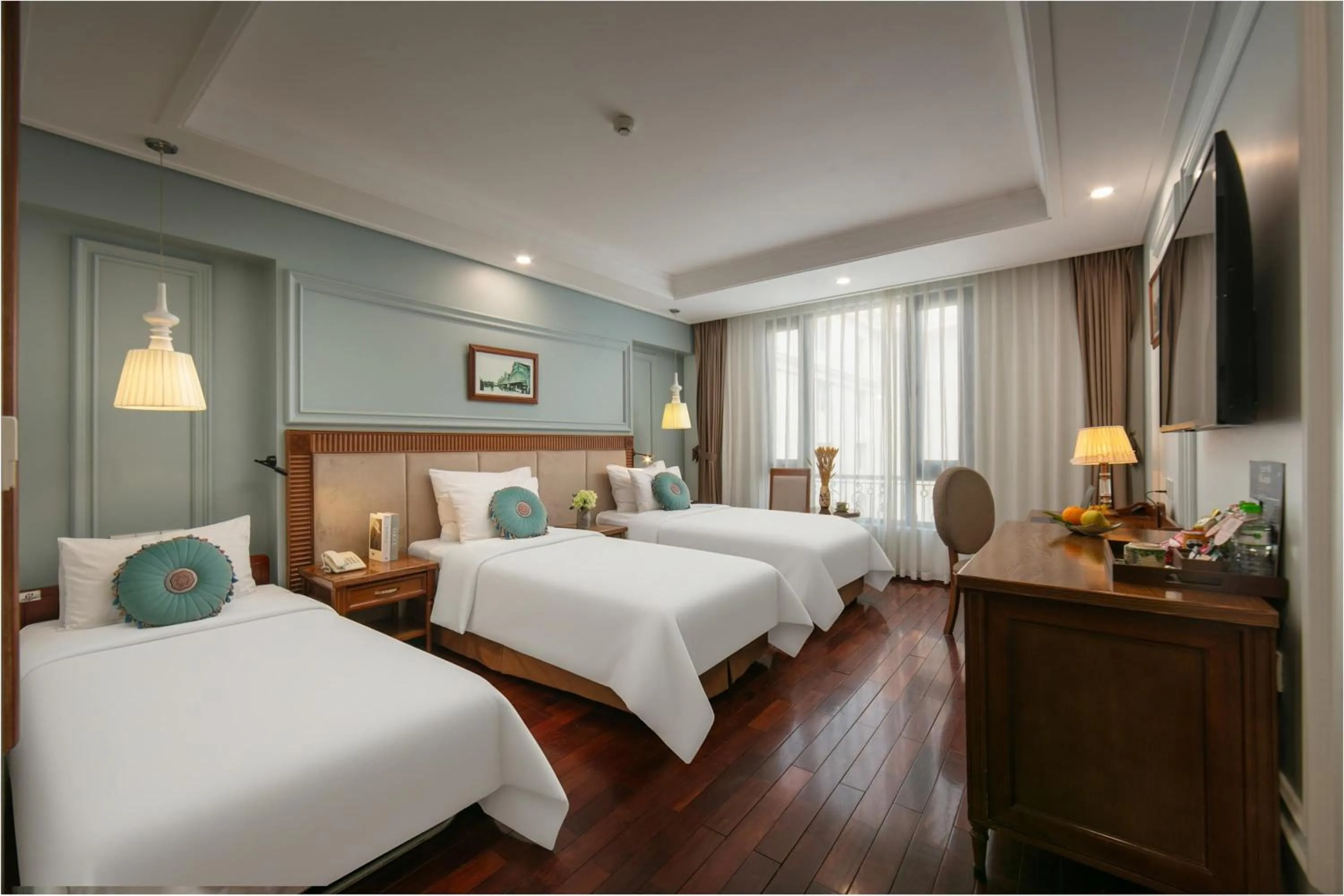 Bed in Hanoi Pearl Hotel