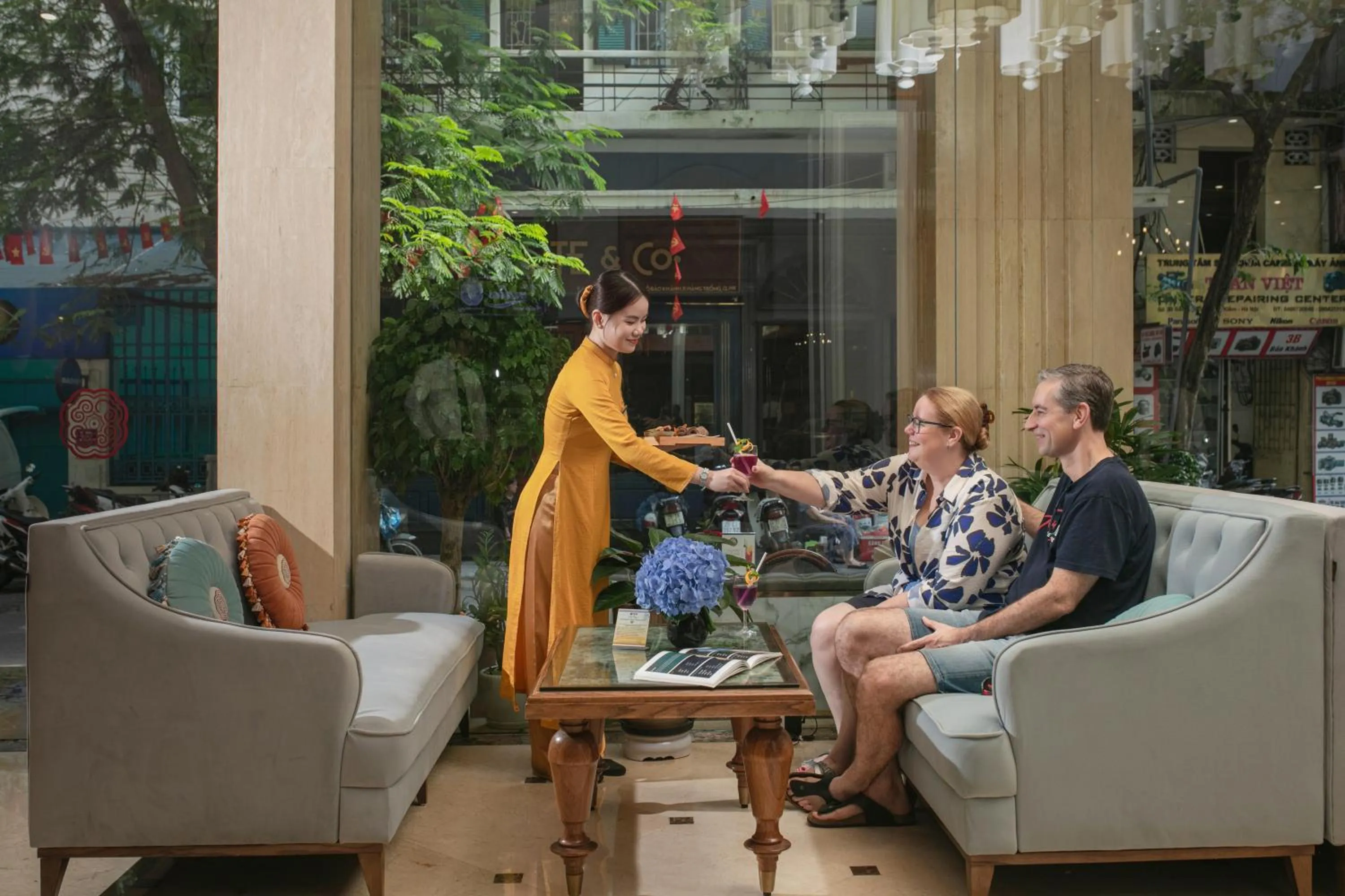 Lobby or reception in Hanoi Pearl Hotel
