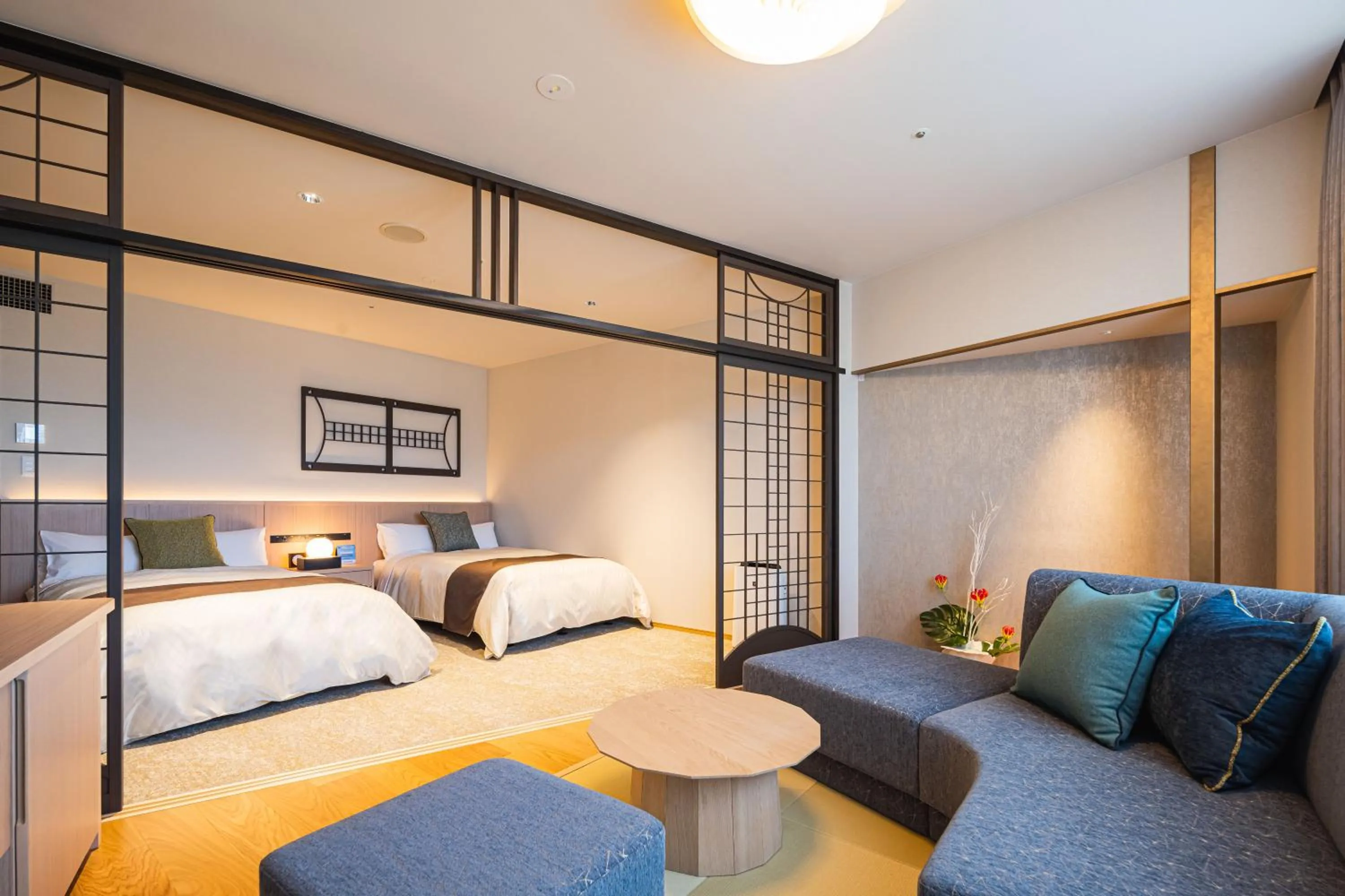 Photo of the whole room, Bed in Dogo Kan