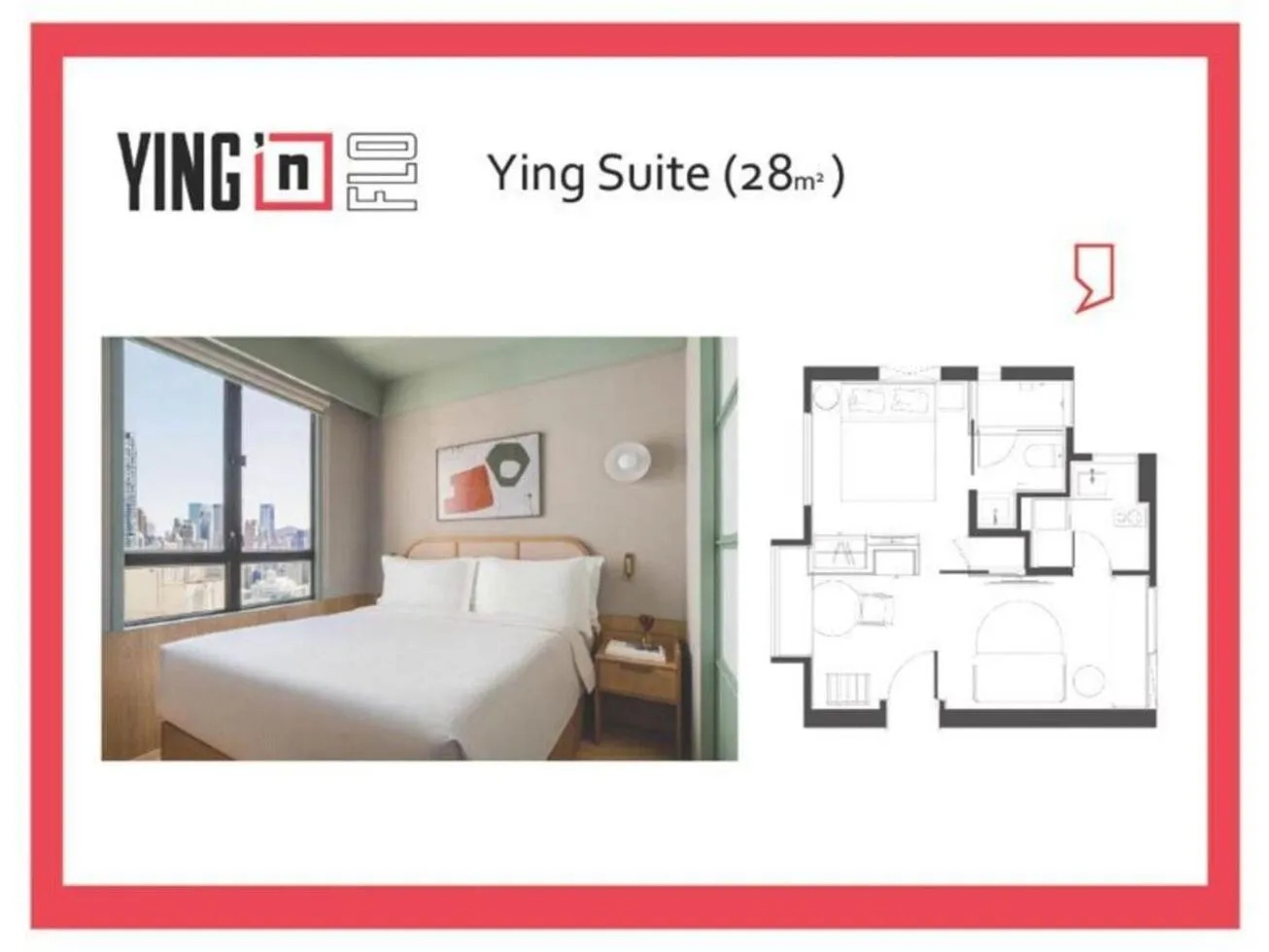Floor plan, Bed in YING'nFLO, Hong Kong, Wan Chai