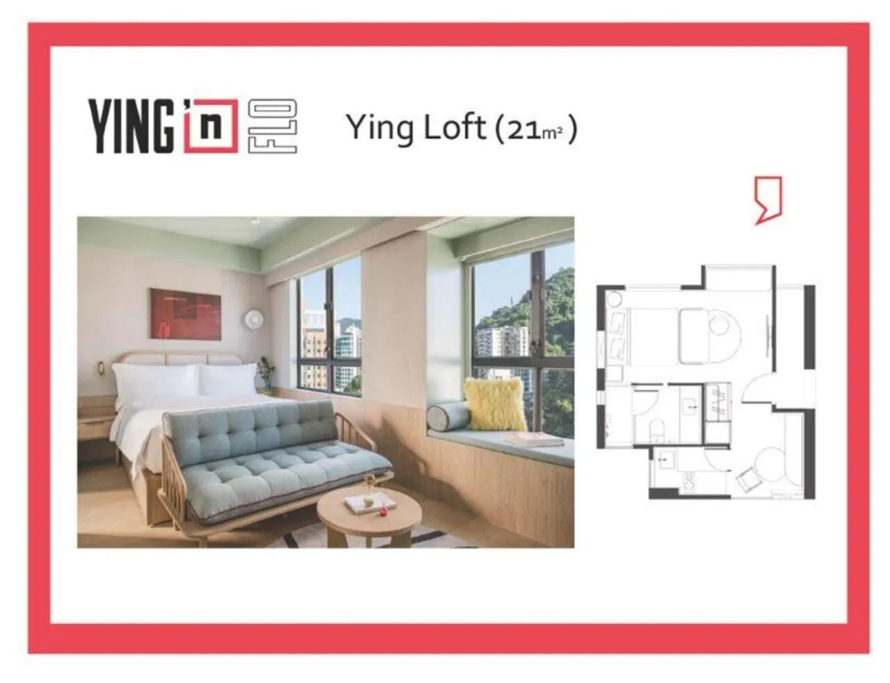 Floor plan in YING'nFLO, Hong Kong, Wan Chai