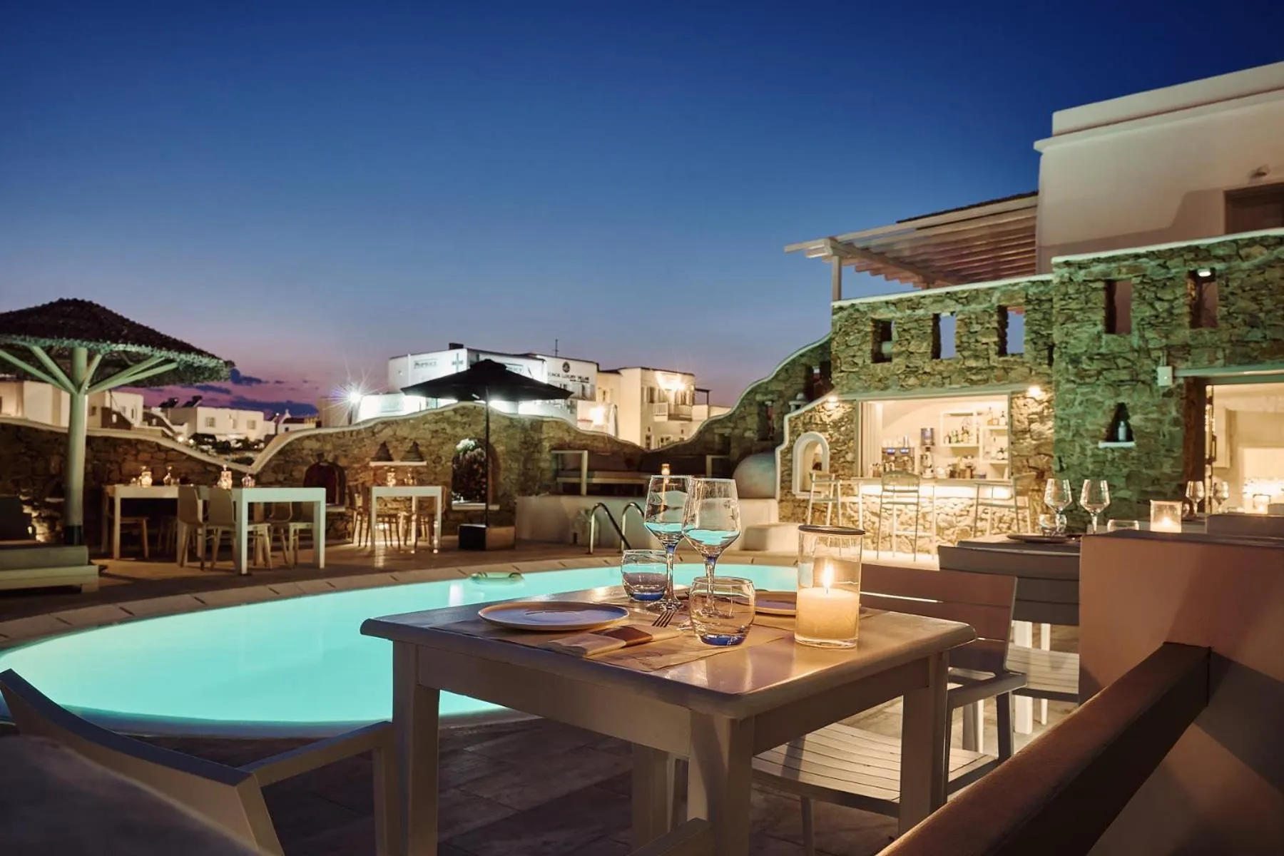 Pool view in Paolas Τown Boutique Hotel