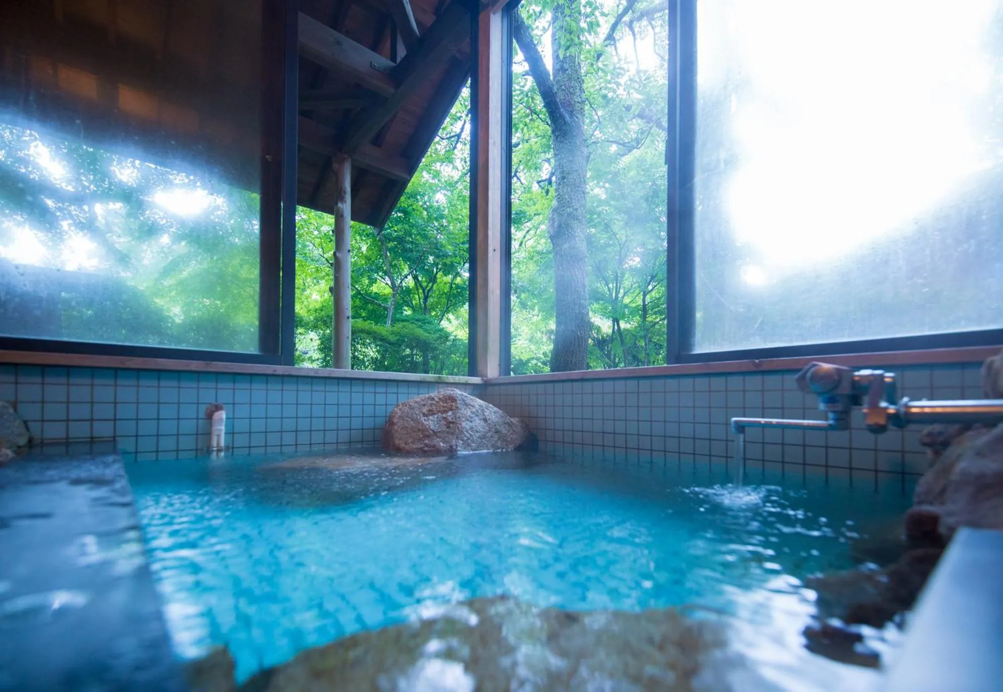 Bathroom in Yufuin Tsukahara Kogen Sanso Donguri
