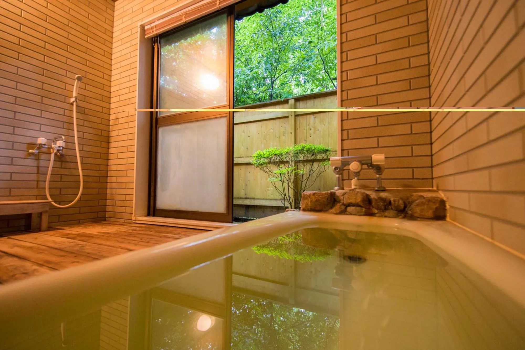 Bathroom in Yufuin Tsukahara Kogen Sanso Donguri