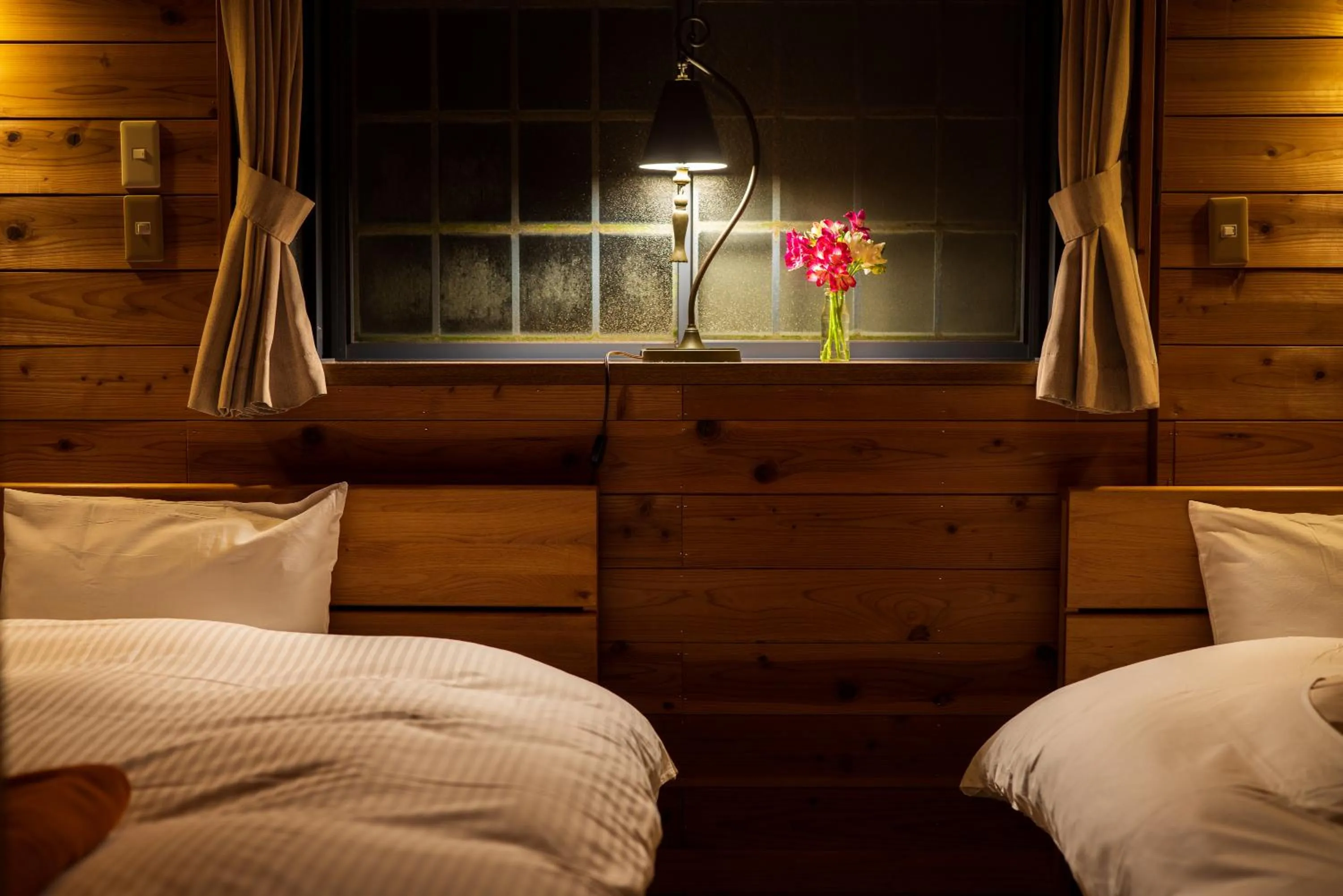 Bed in Yufuin Tsukahara Kogen Sanso Donguri