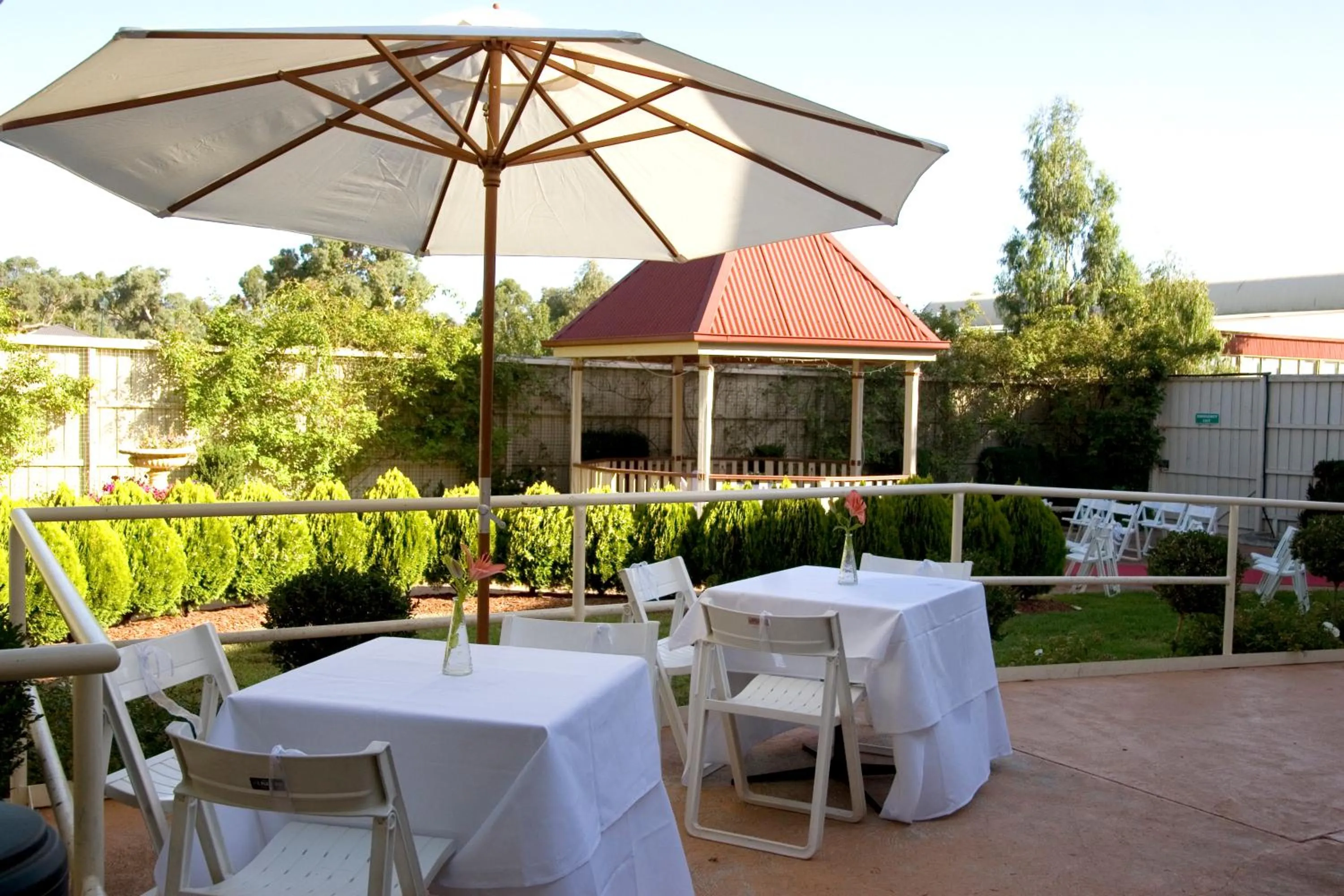 Patio in Dorset Gardens Hotel