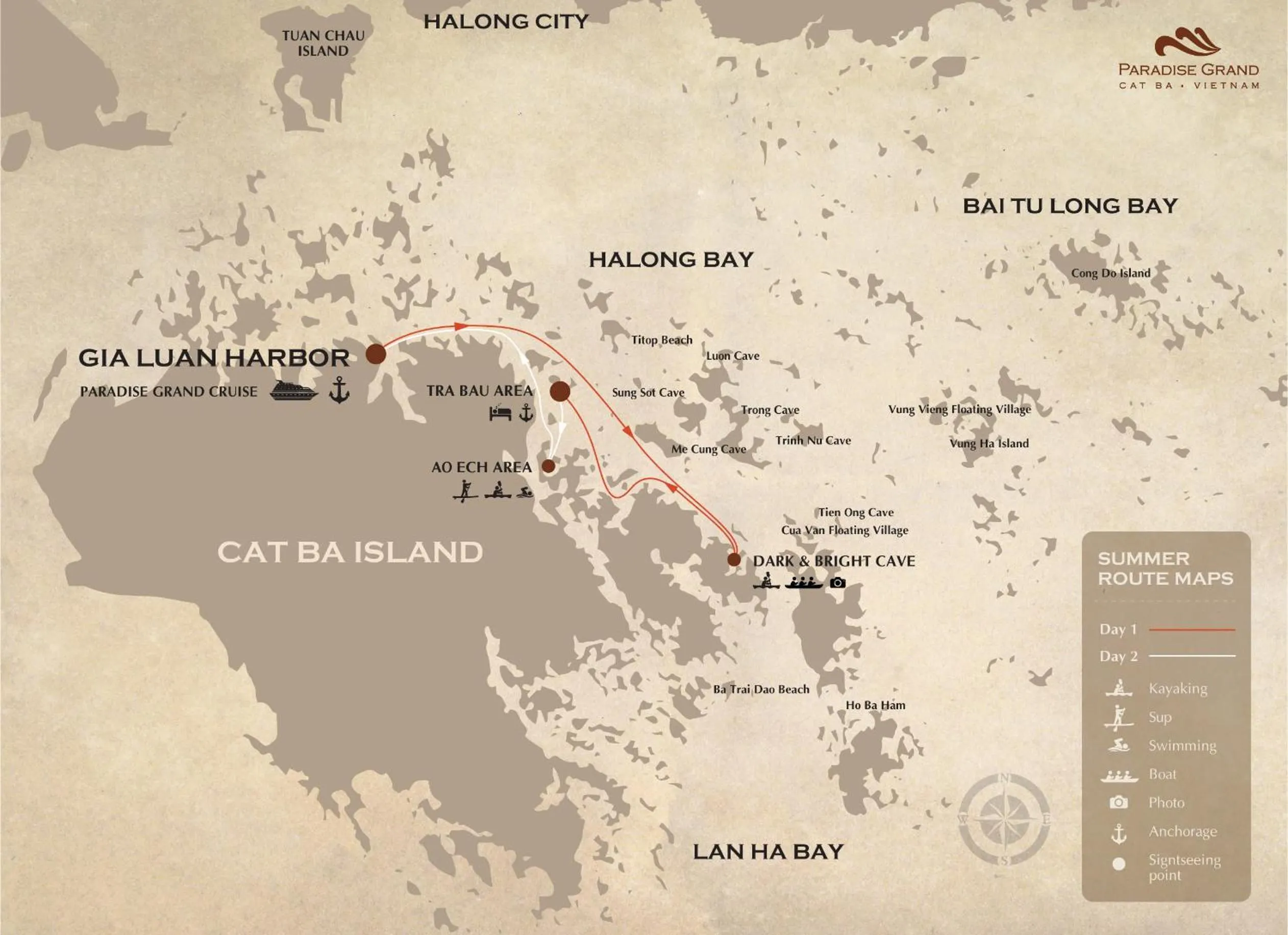 Location in Paradise Grand Cruise - Lan Ha Bay