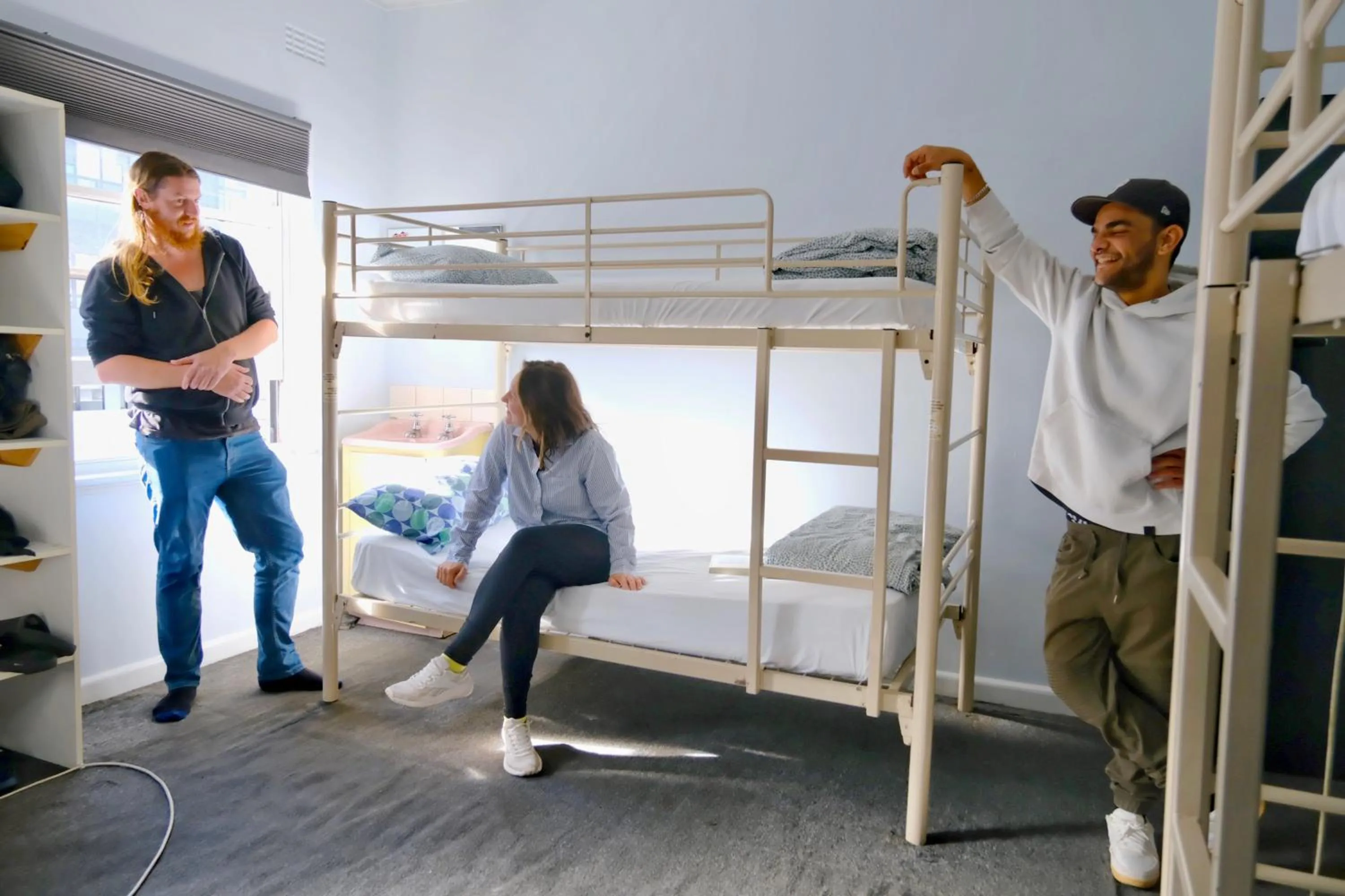 People, Bed in Pint On Punt Backpackers