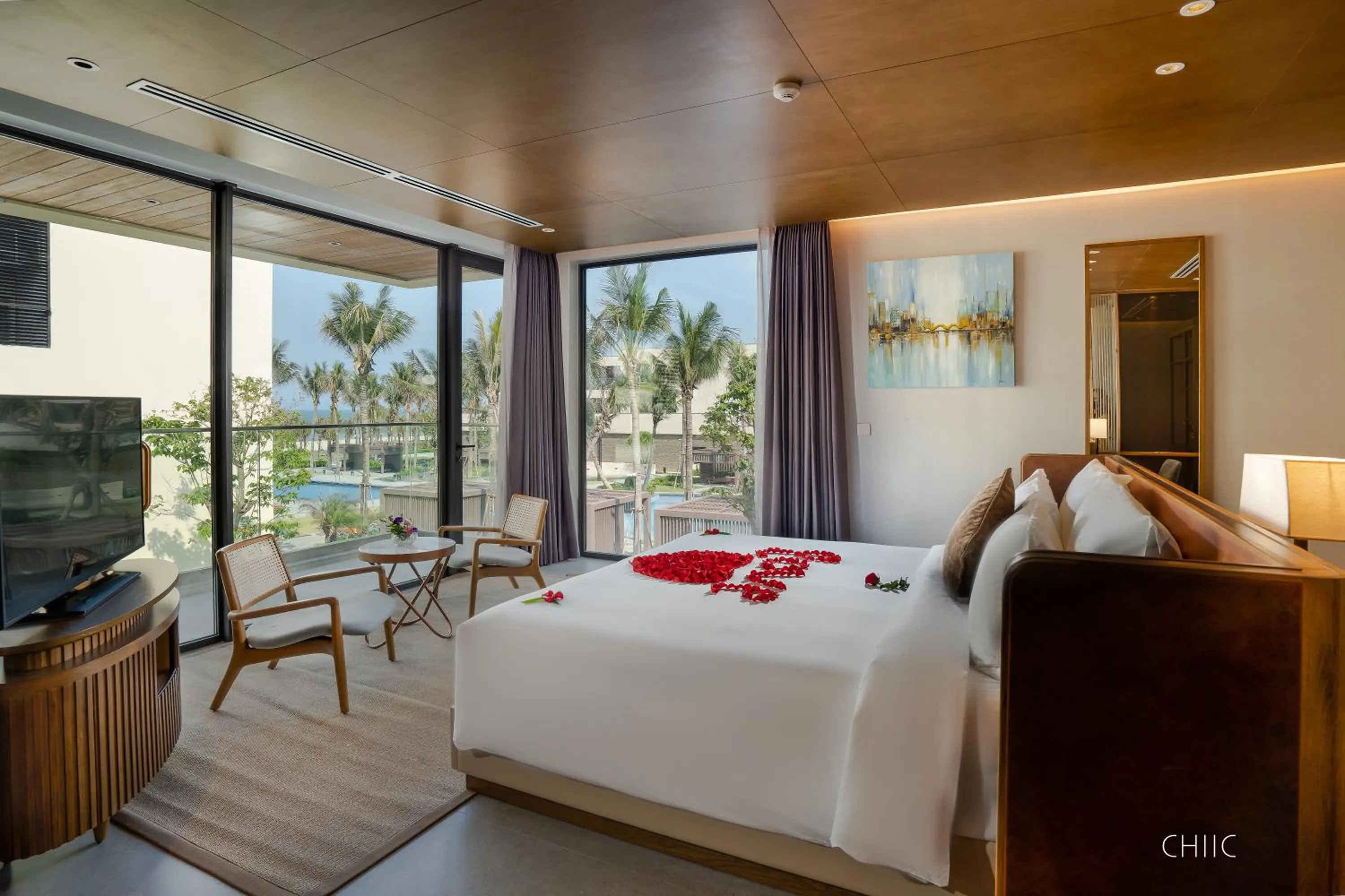 Bed in The Five Villas & Resort Quangnam - Danang