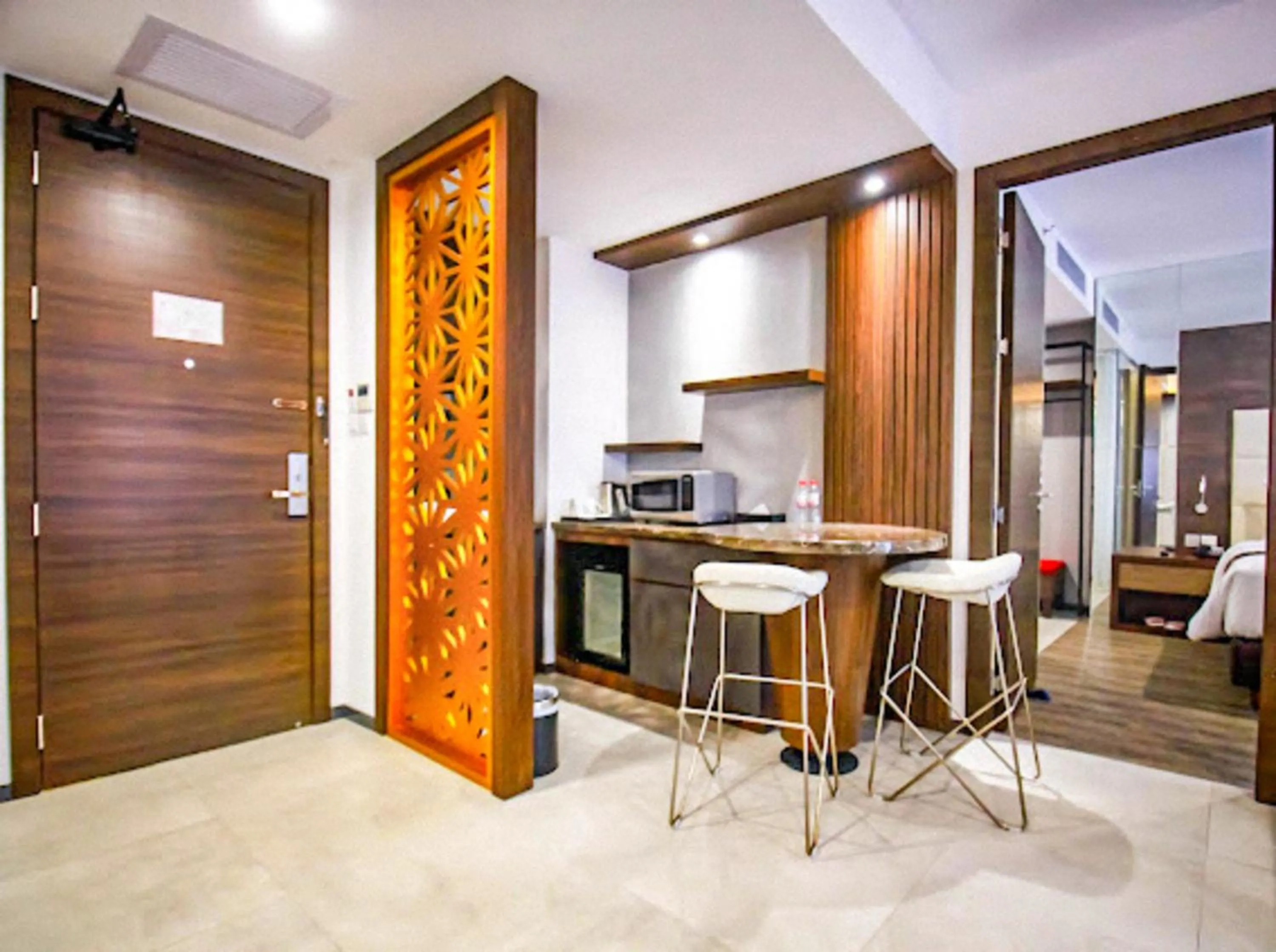 kitchen in Asialink Hotel Batam by Prasanthi