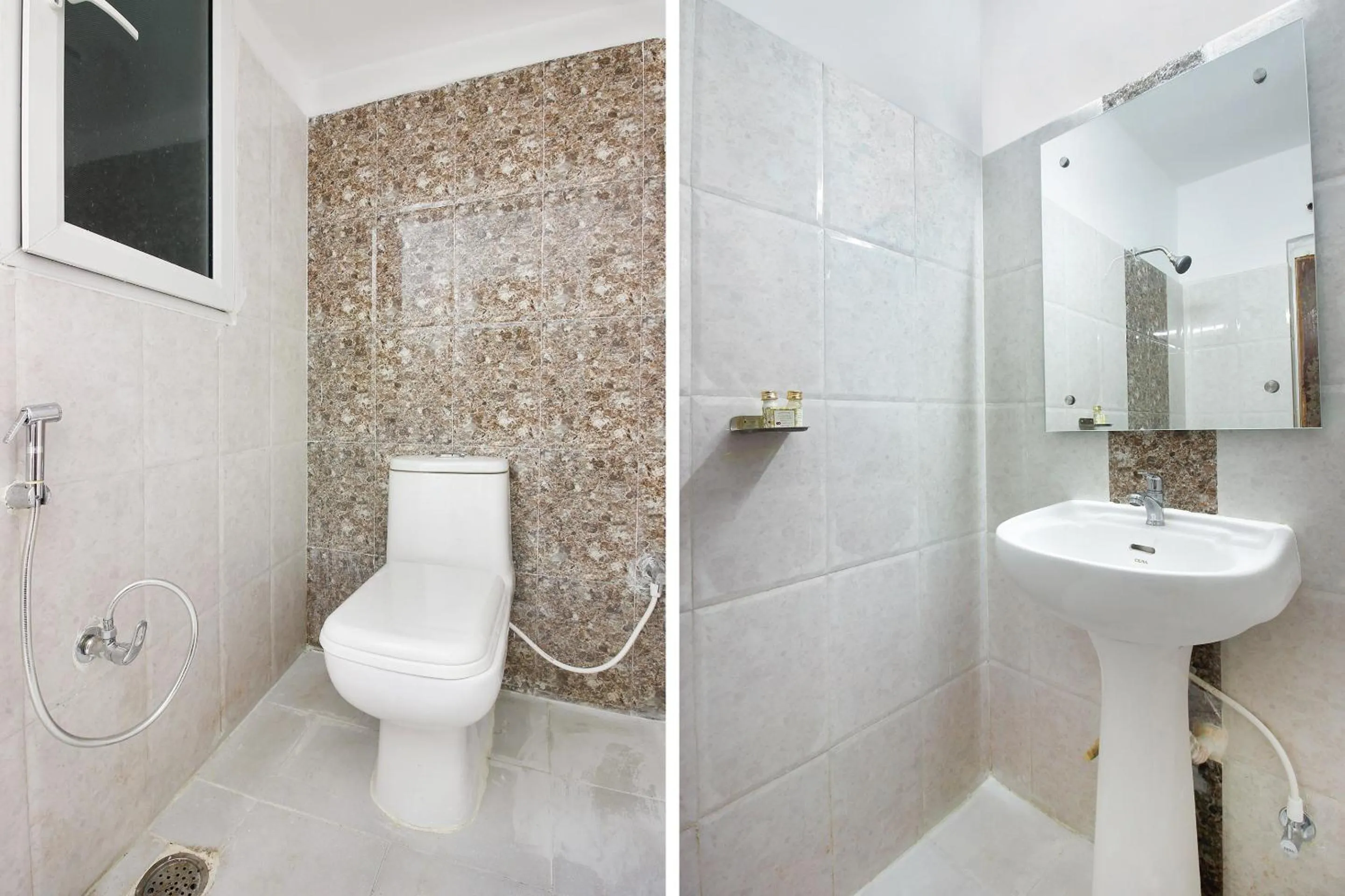 Bathroom in Capital O Sri Suprabhat Grand Near Kachiguda Railway Station